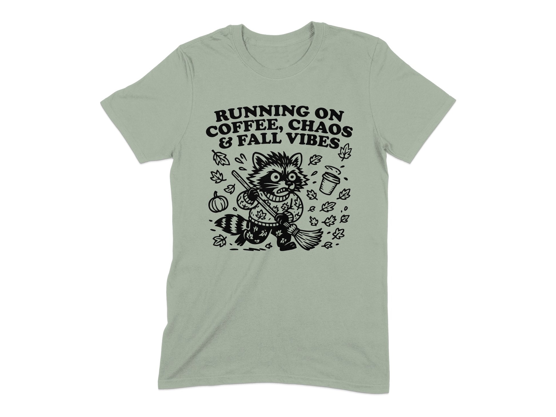 Running On Coffee Chaos Fall Vibes Graphic T-shirt product type