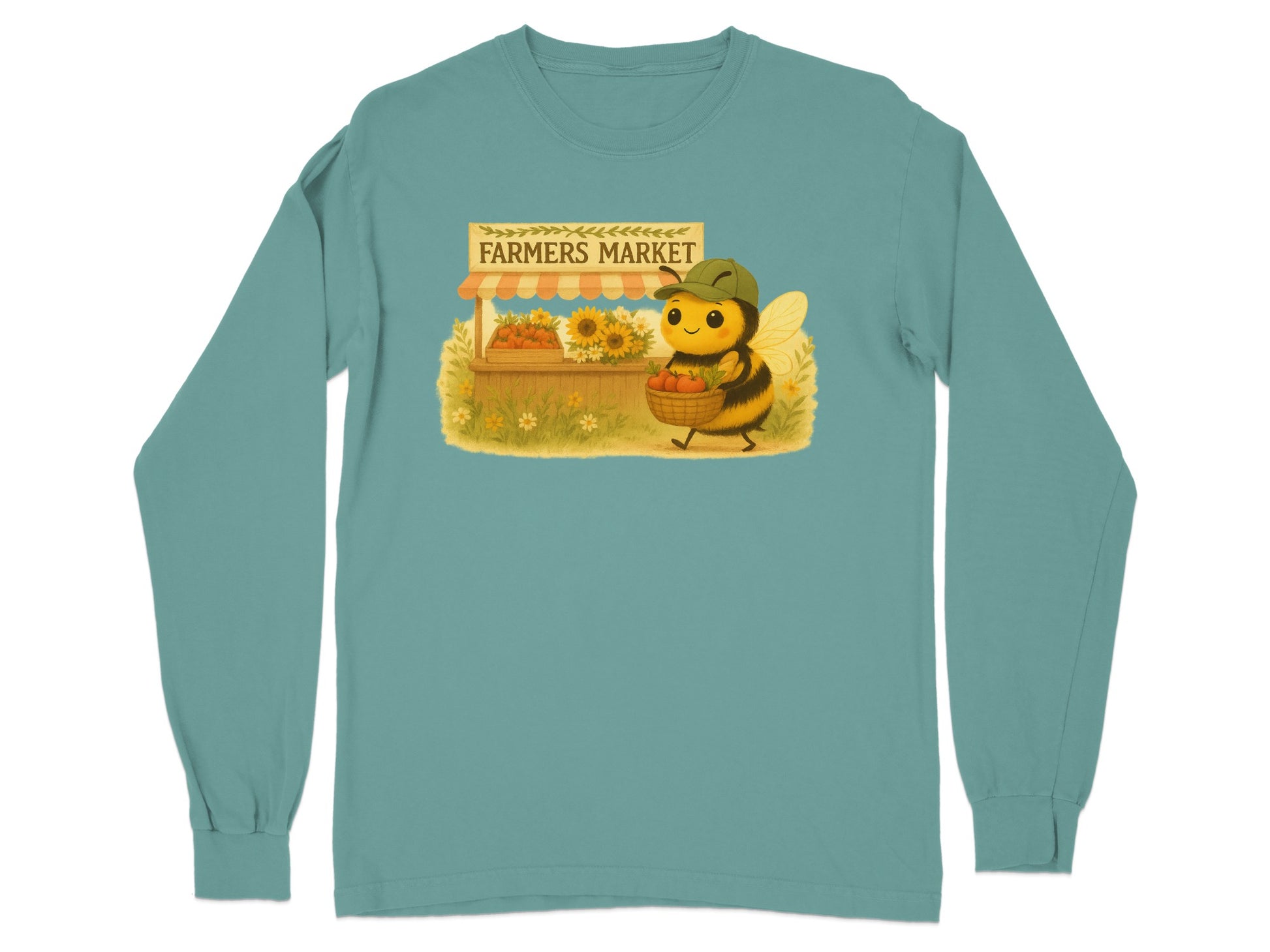 Cute Farmers Market Bee Long Sleeve Shirt product type