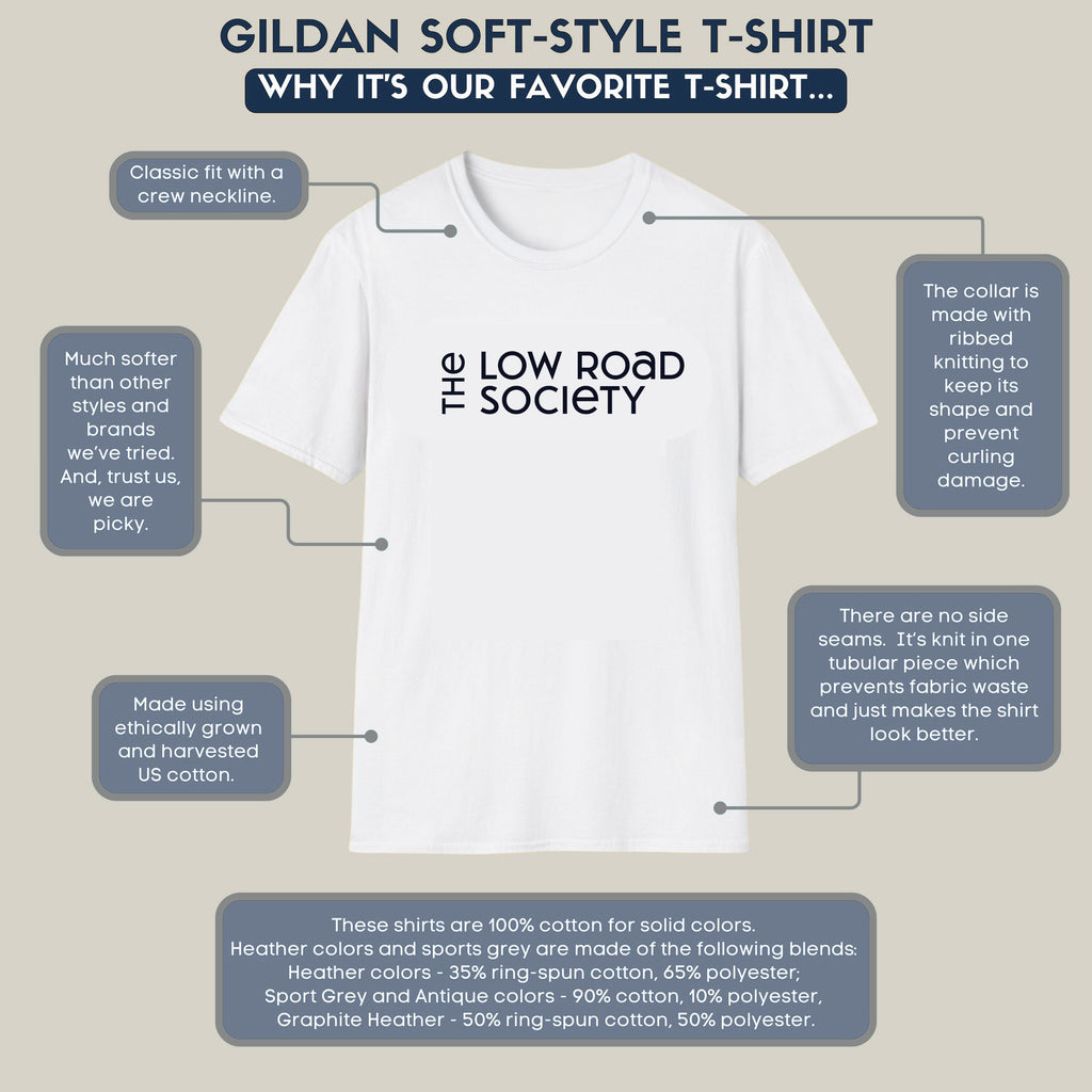 Funny Fall Autumn Aesthetic Unisex Softstyle T-Shirt XS - Plus Size 5X