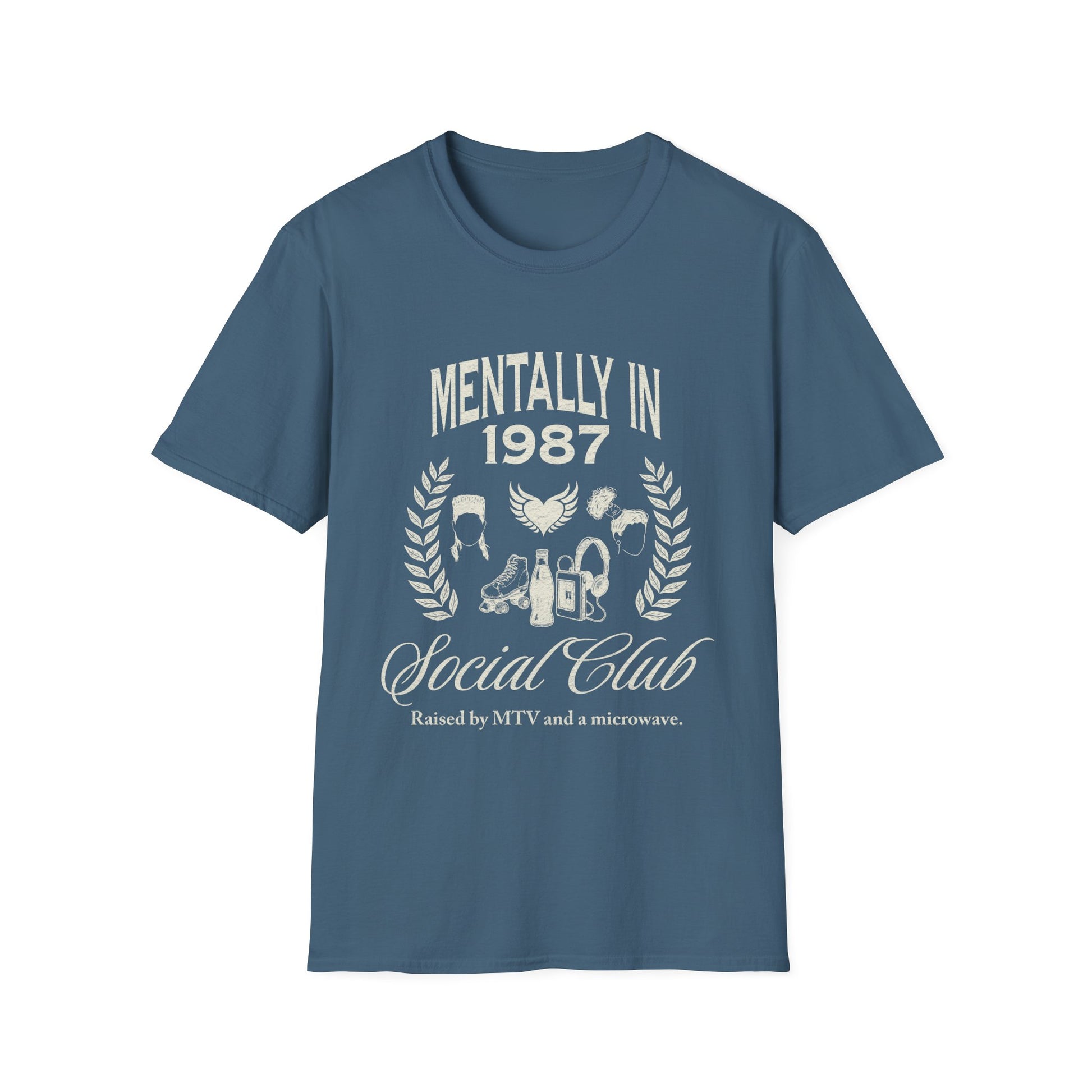 Social Club T-Shirt 1987, Funny Gen X Graphic Tee, 80s Kids, XS-Plus Size