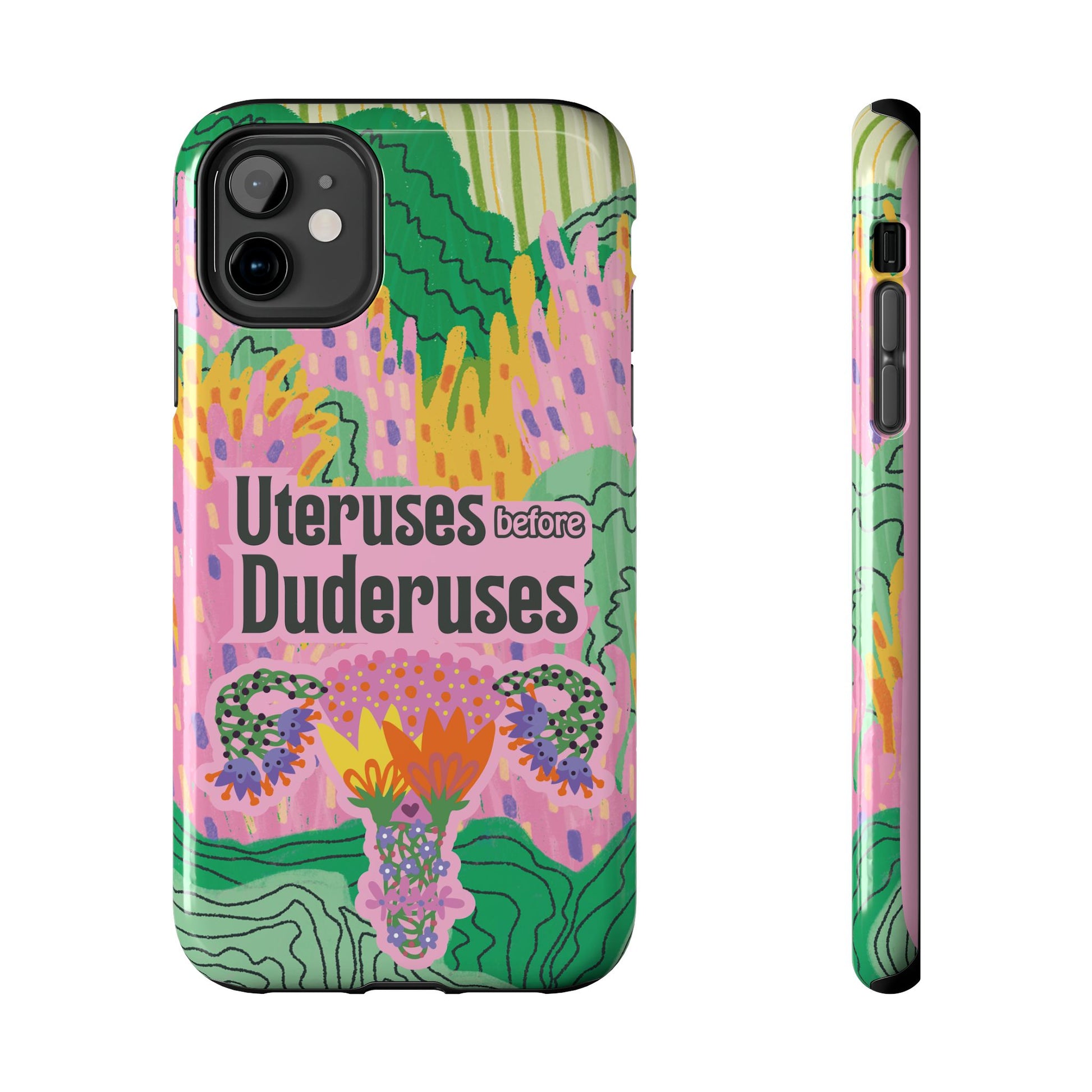 Funny Tough Phone Cases, Beautiful Pink Green Floral Design with Snarky Quote, Unique Phone Cover, Gift for Friends, Snarky Accessory