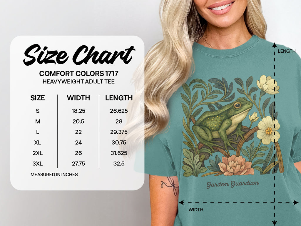 Garden Guardian Frog Design Comfort Colors Tee product