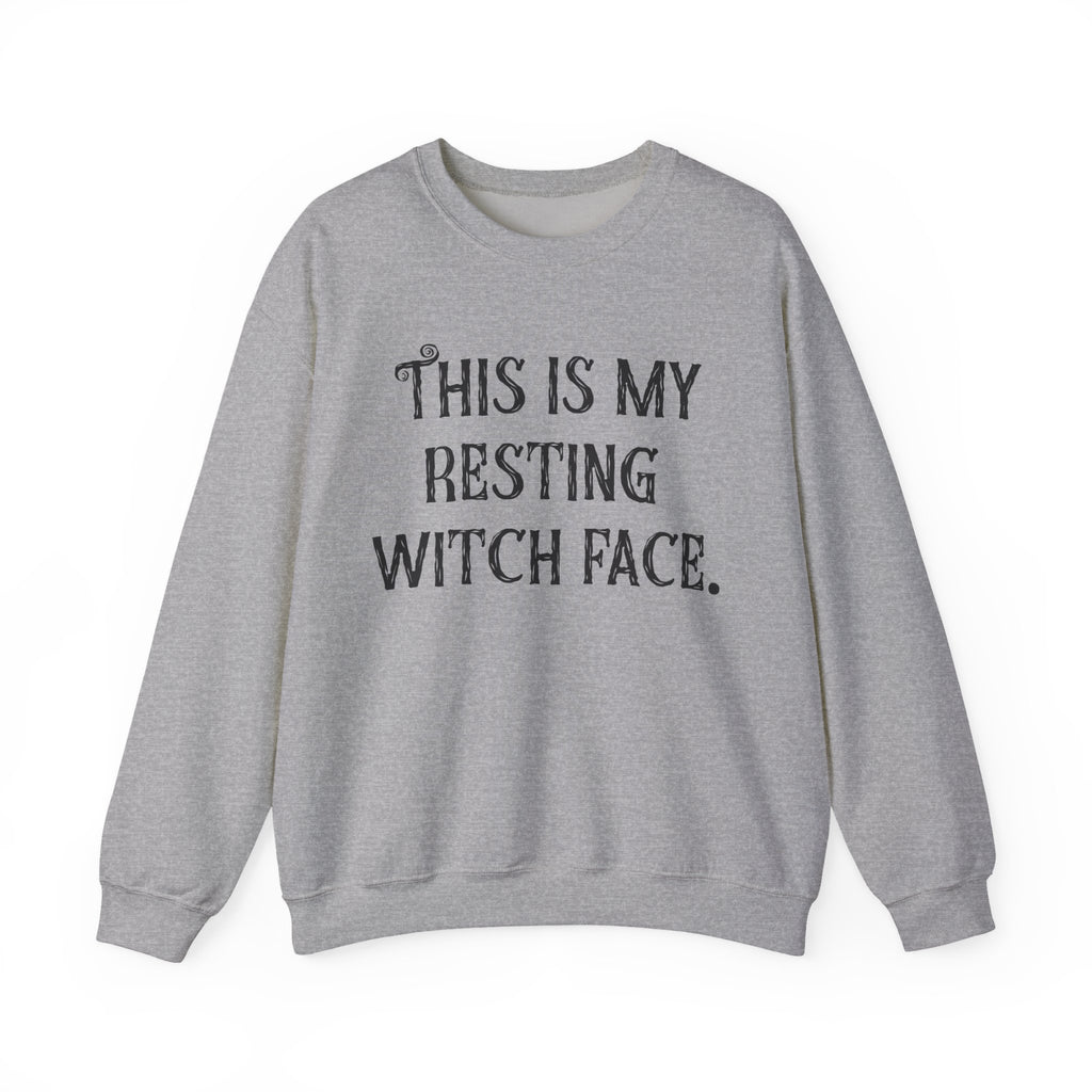 Resting Witch Face Funny Halloween Sweatshirt Unisex Crewneck