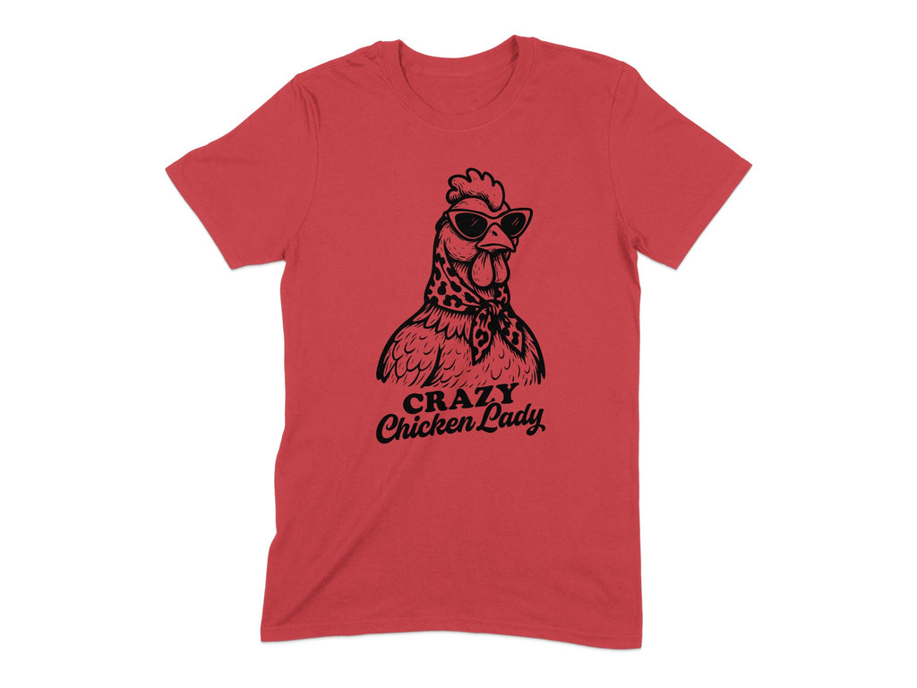 Funny Crazy Chicken Lady Graphic Tee Shirt product