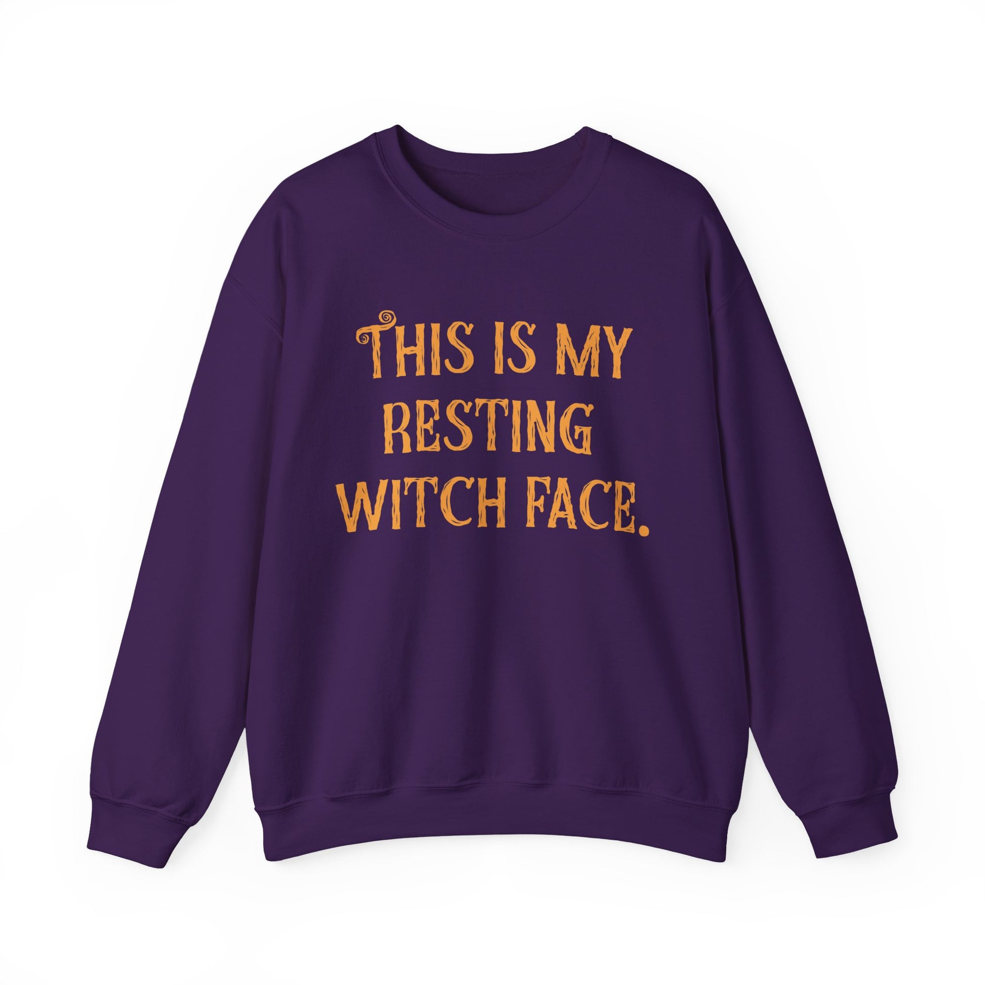 Resting Witch Face Funny Halloween Sweatshirt Unisex Crewneck