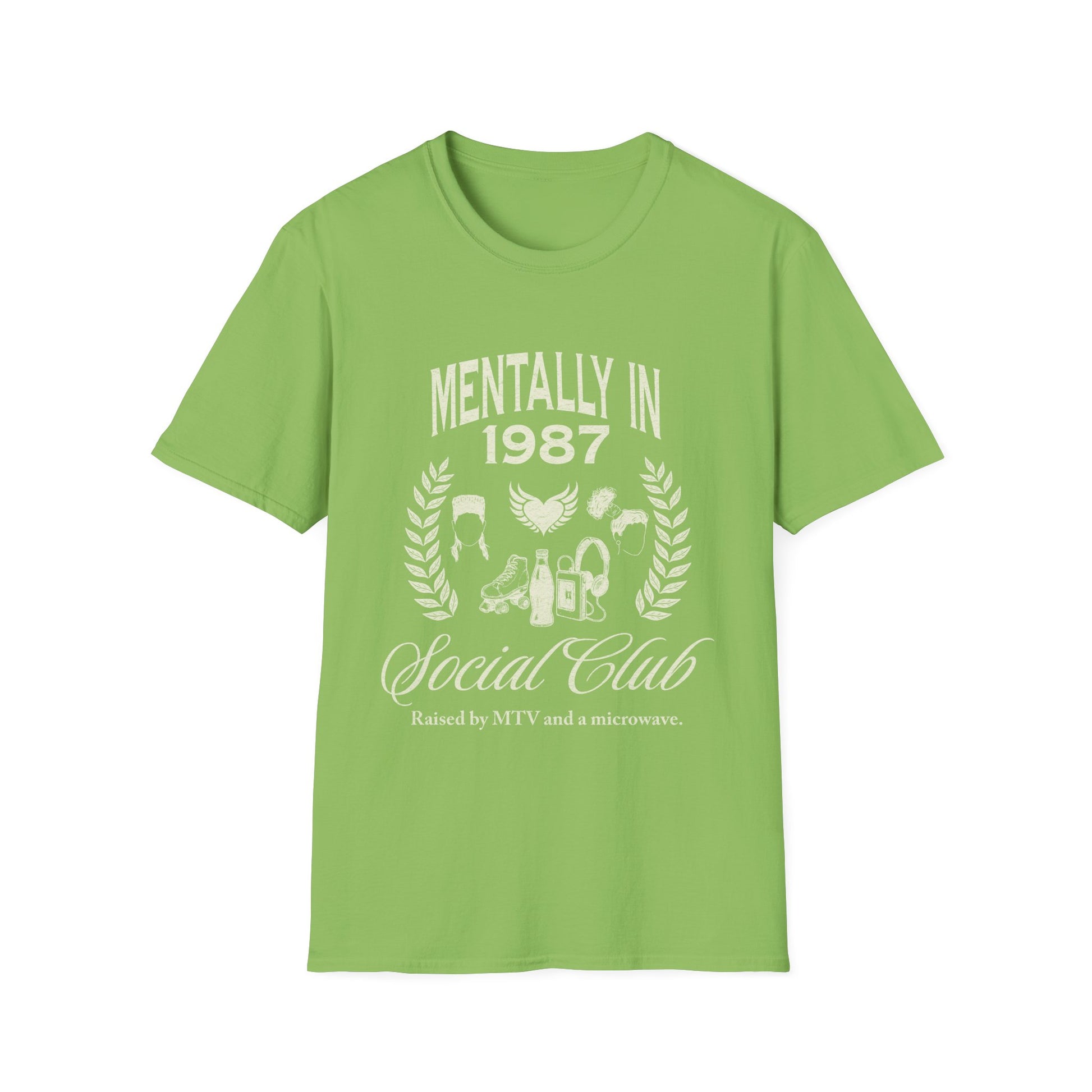 Social Club T-Shirt 1987, Funny Gen X Graphic Tee, 80s Kids, XS-Plus Size