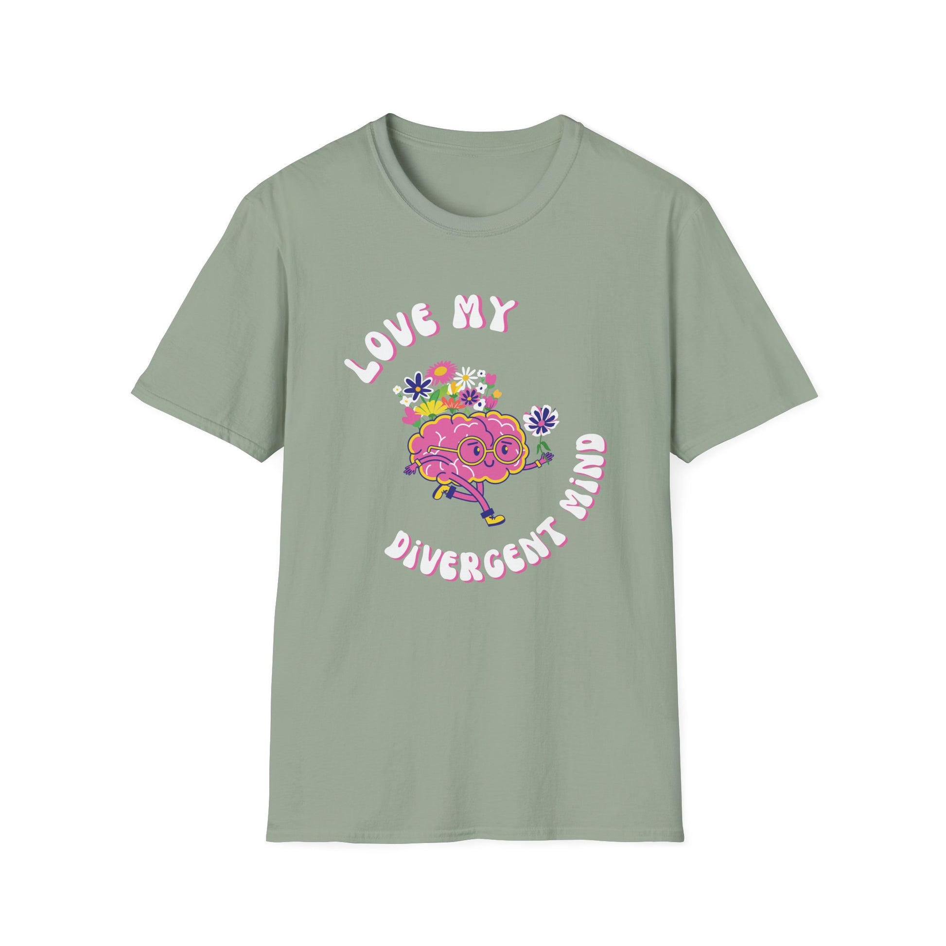 Divergent Mind Celebrate NeuroDiversity NeuroSpicy ADHD Brain Tee