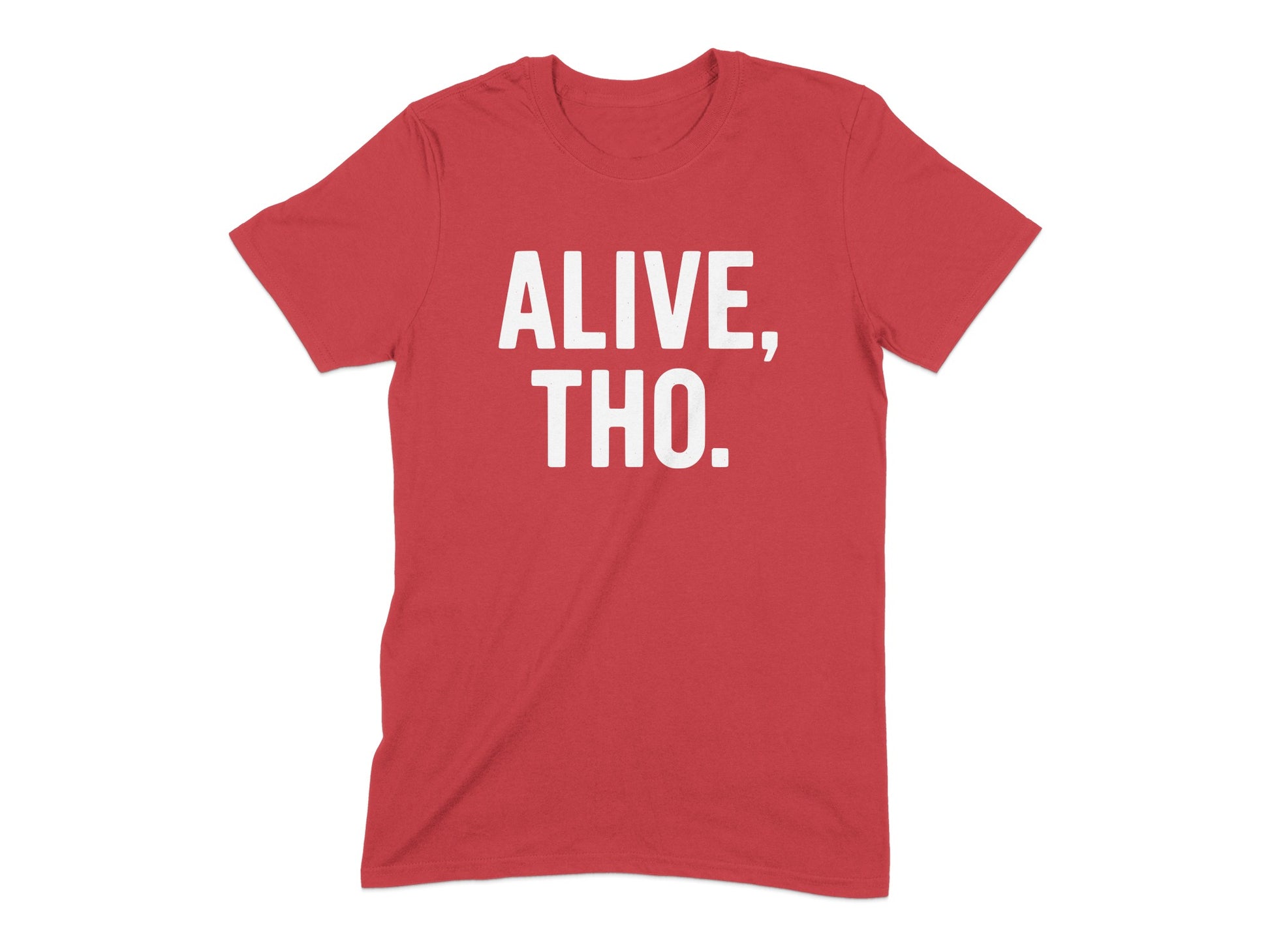 Alive Tho Casual Red Graphic T-Shirt product type