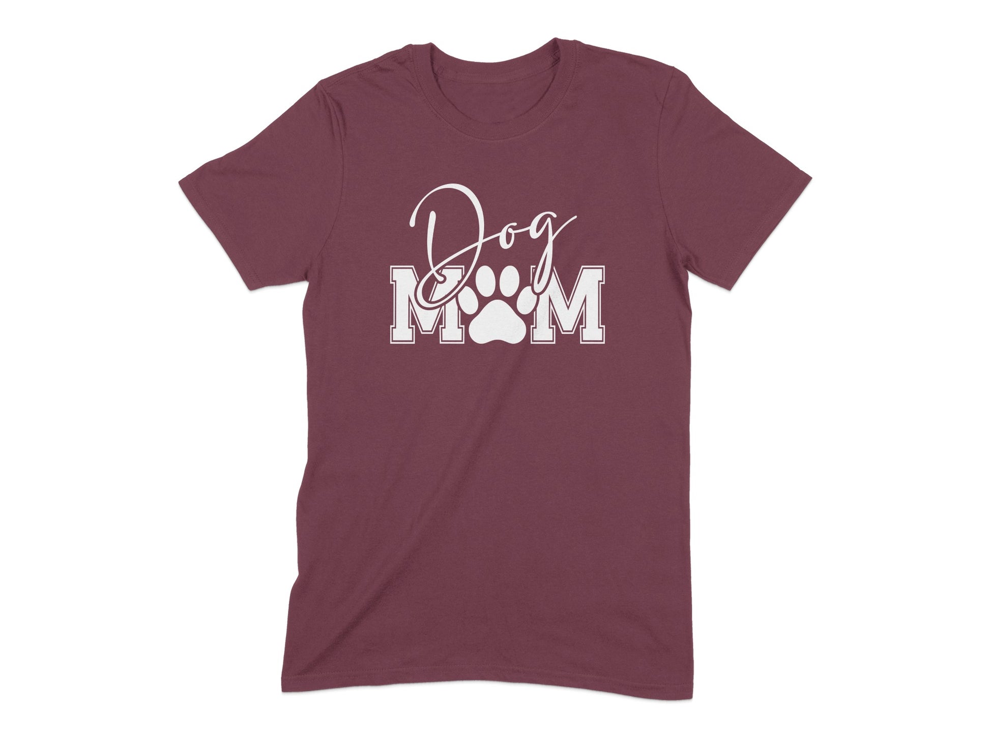 Dog Mom Tee with Paw Print Graphic T-Shirt product