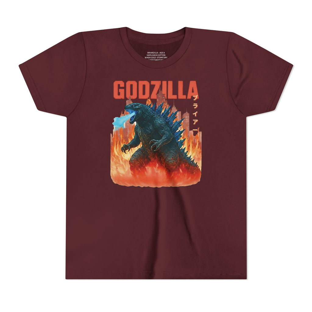 Custom Godzilla Youth Short Sleeve Tee