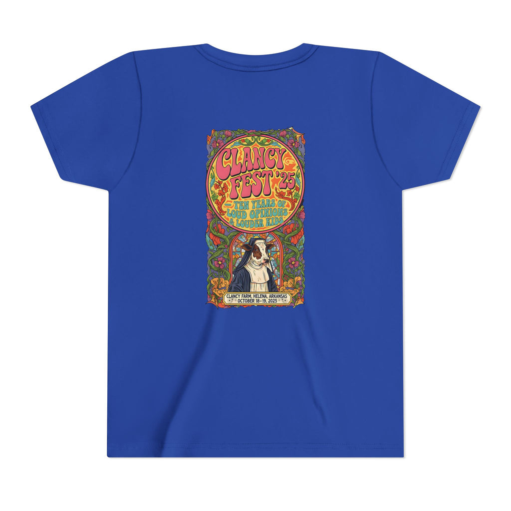 Custom ClancyFest 25 Youth Short Sleeve Extra Lightweight Cotton/Poly Tee, KIDS S-XL