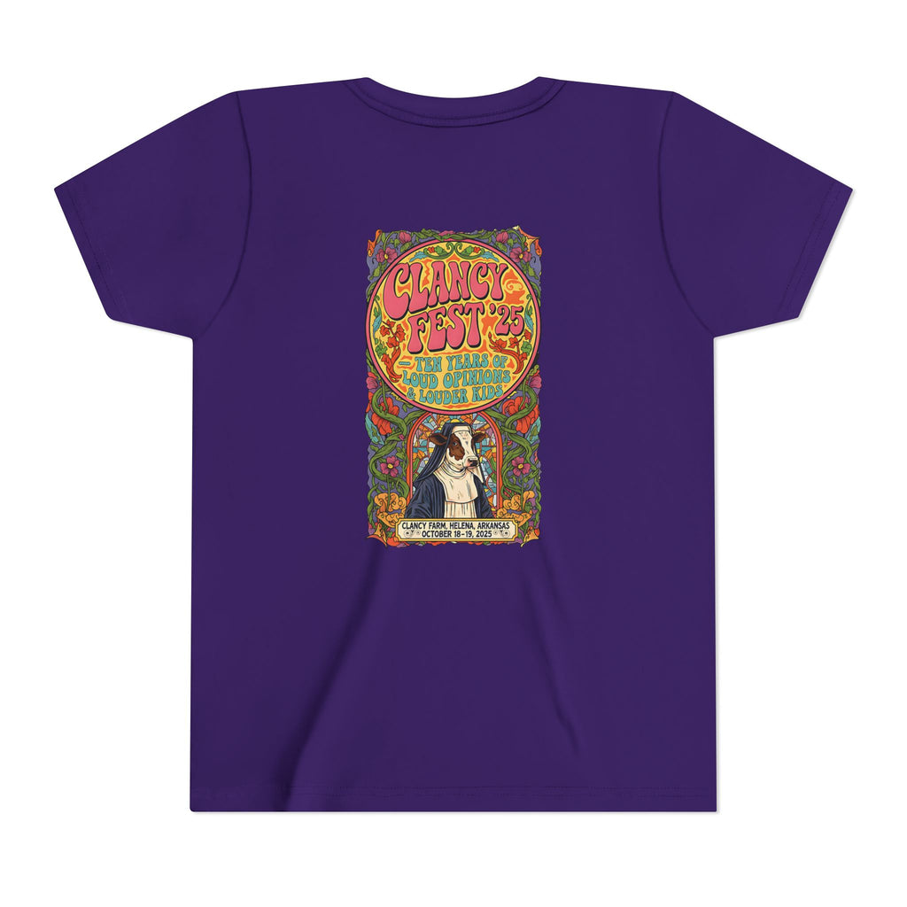 Custom ClancyFest 25 Youth Short Sleeve Extra Lightweight Cotton/Poly Tee, KIDS S-XL