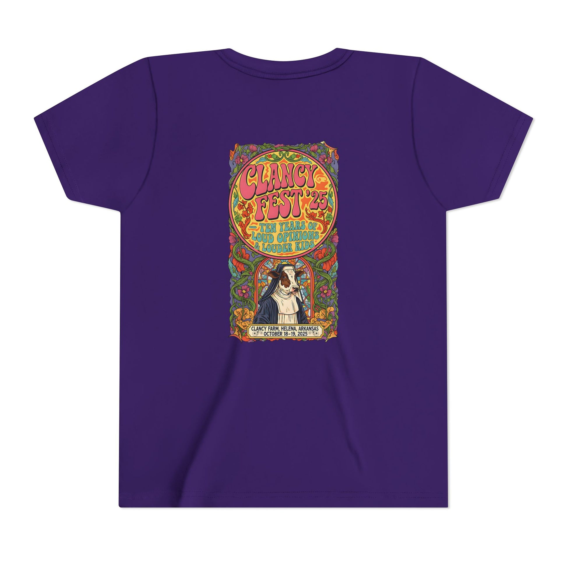 Custom ClancyFest 25 Youth Short Sleeve Extra Lightweight Cotton/Poly Tee, KIDS S-XL