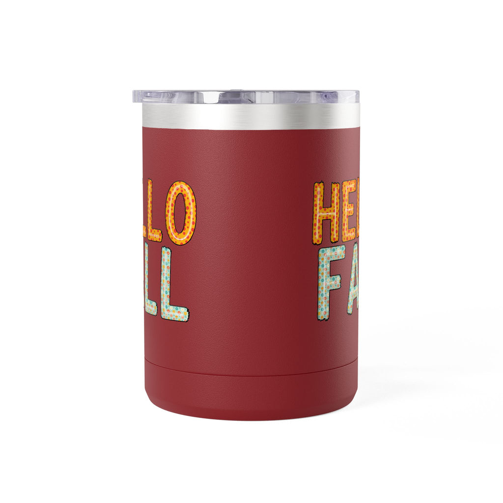 Autumn-Themed Coffee 15 oz. Mug Tumbler - Hello Fall, for Coffee Tea or Alcoholic Beverage Lovers, Fall Holiday Decor, Pumpkin Spice Enthusiasts