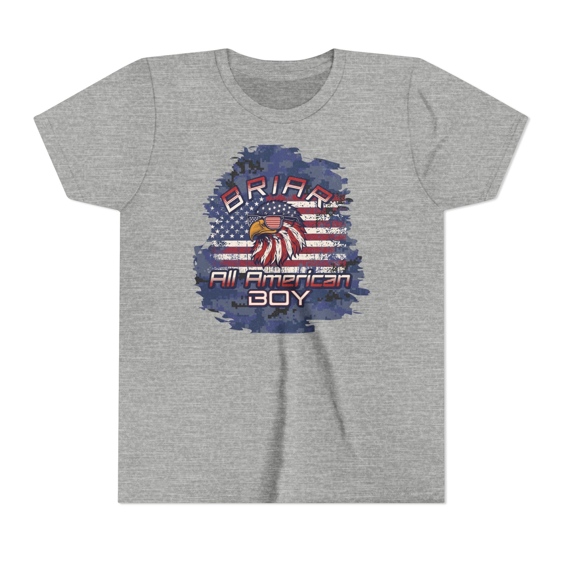 Personalized All-American Boy Youth Tee - Patriotic Shirt Birthday Gift, School Shirt