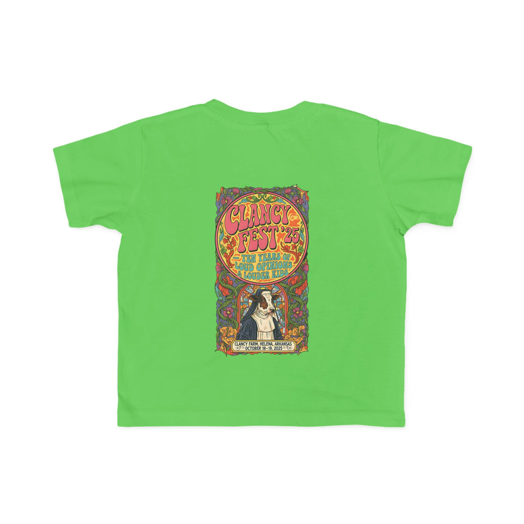 Custom ClancyFest 25 Toddler Short-Sleeve Light-Weight 100% Cotton T-Shirt, 2T-6T