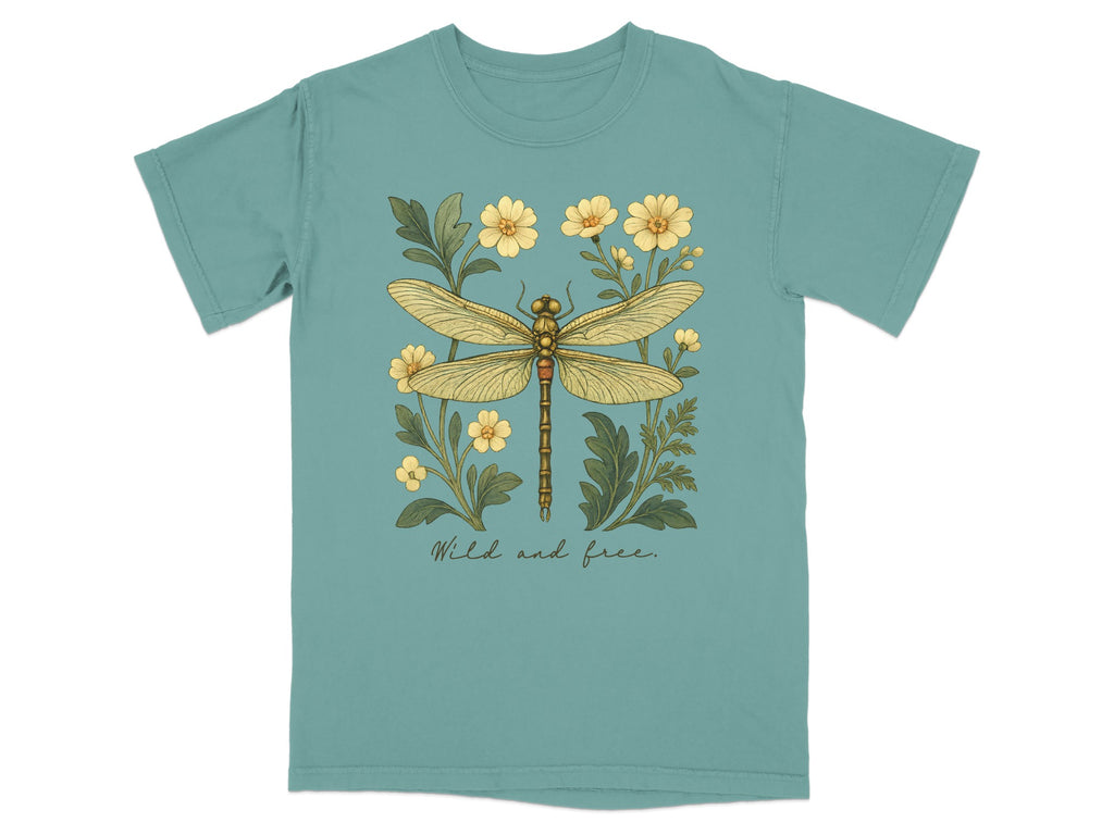 Wild and Free Dragonfly Illustrated T-shirt product type