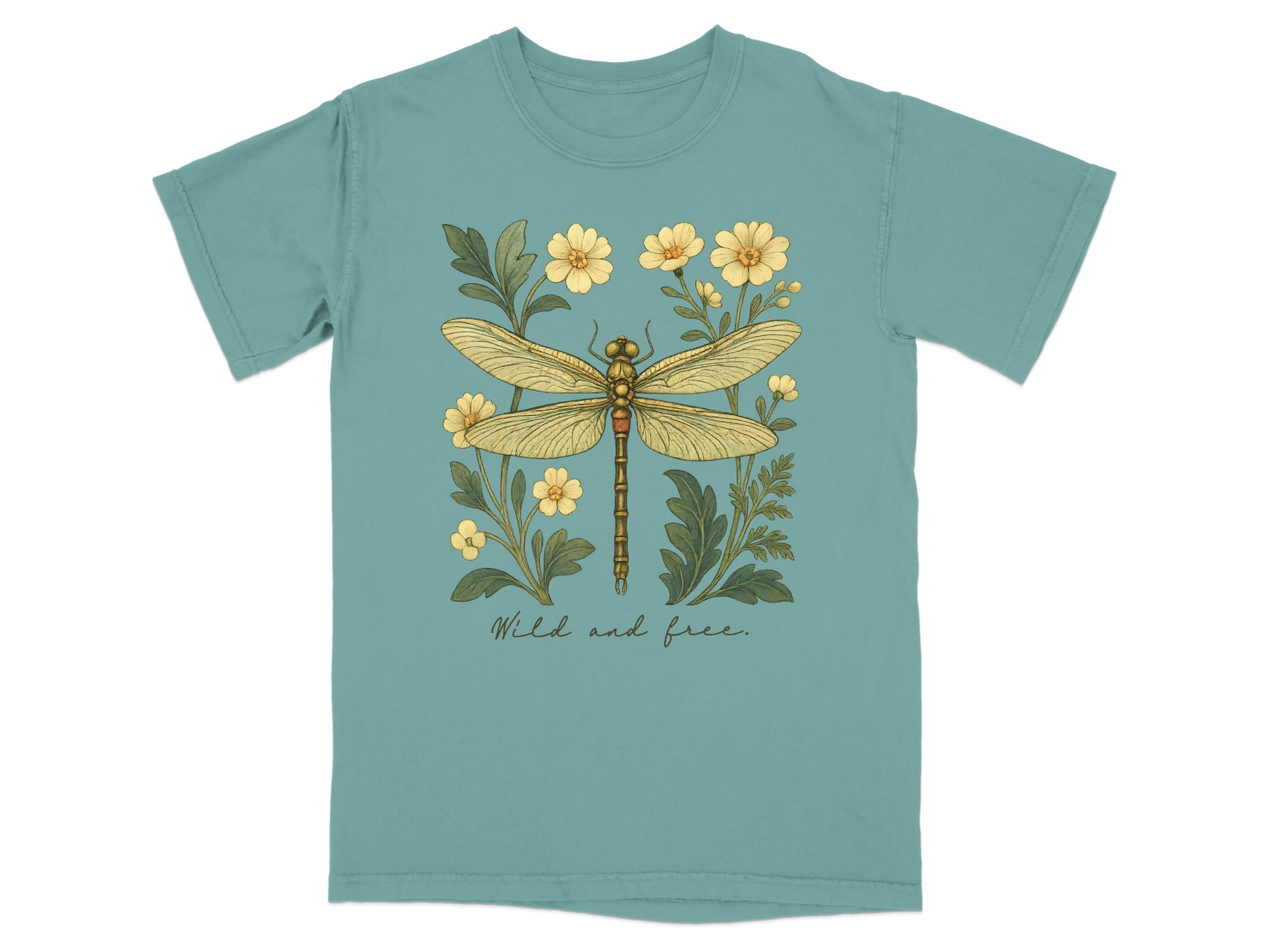 Wild and Free Dragonfly Illustrated T-shirt product type