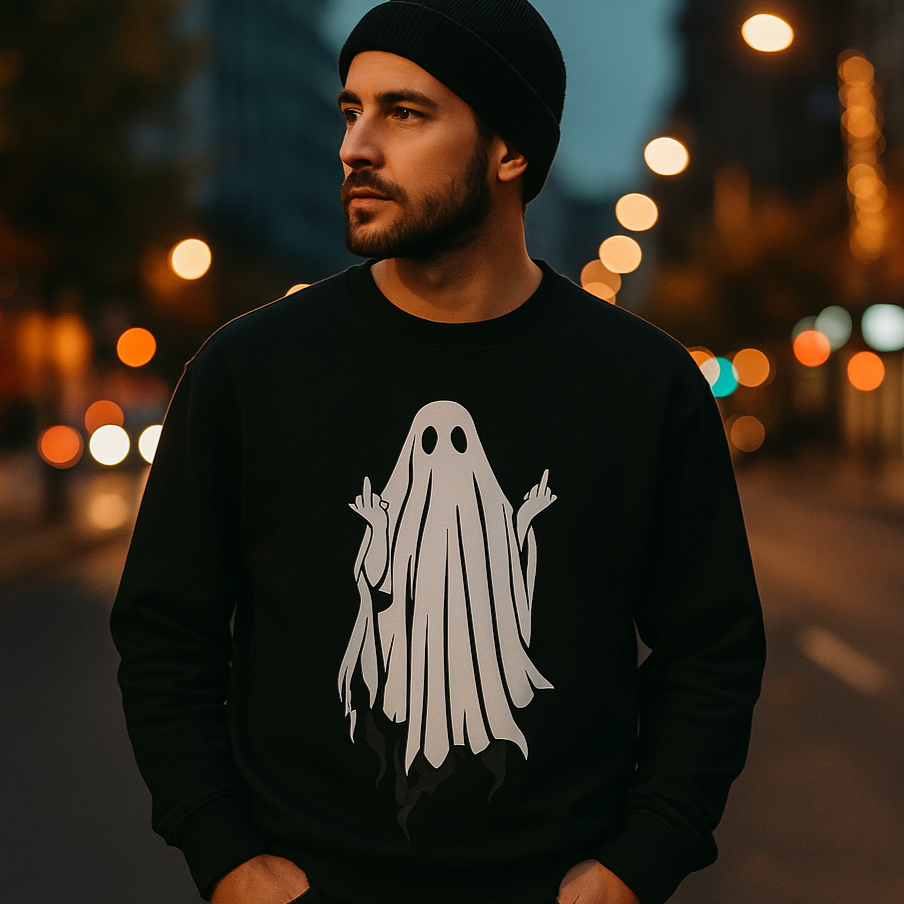 Ghostly Fun Unisex Crewneck Sweatshirt - Halloween Apparel