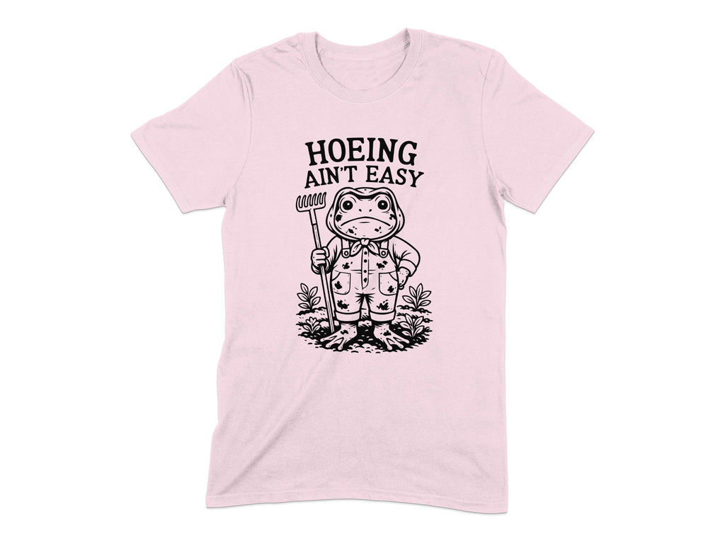 Hoeing Ain't Easy Frog Cartoon Graphic Shirt product