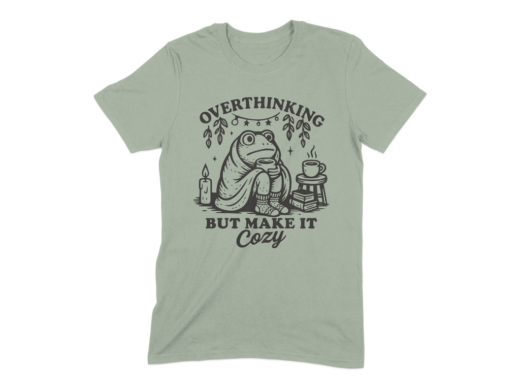 Overthinking But Make It Cozy Printed T-Shirt product type