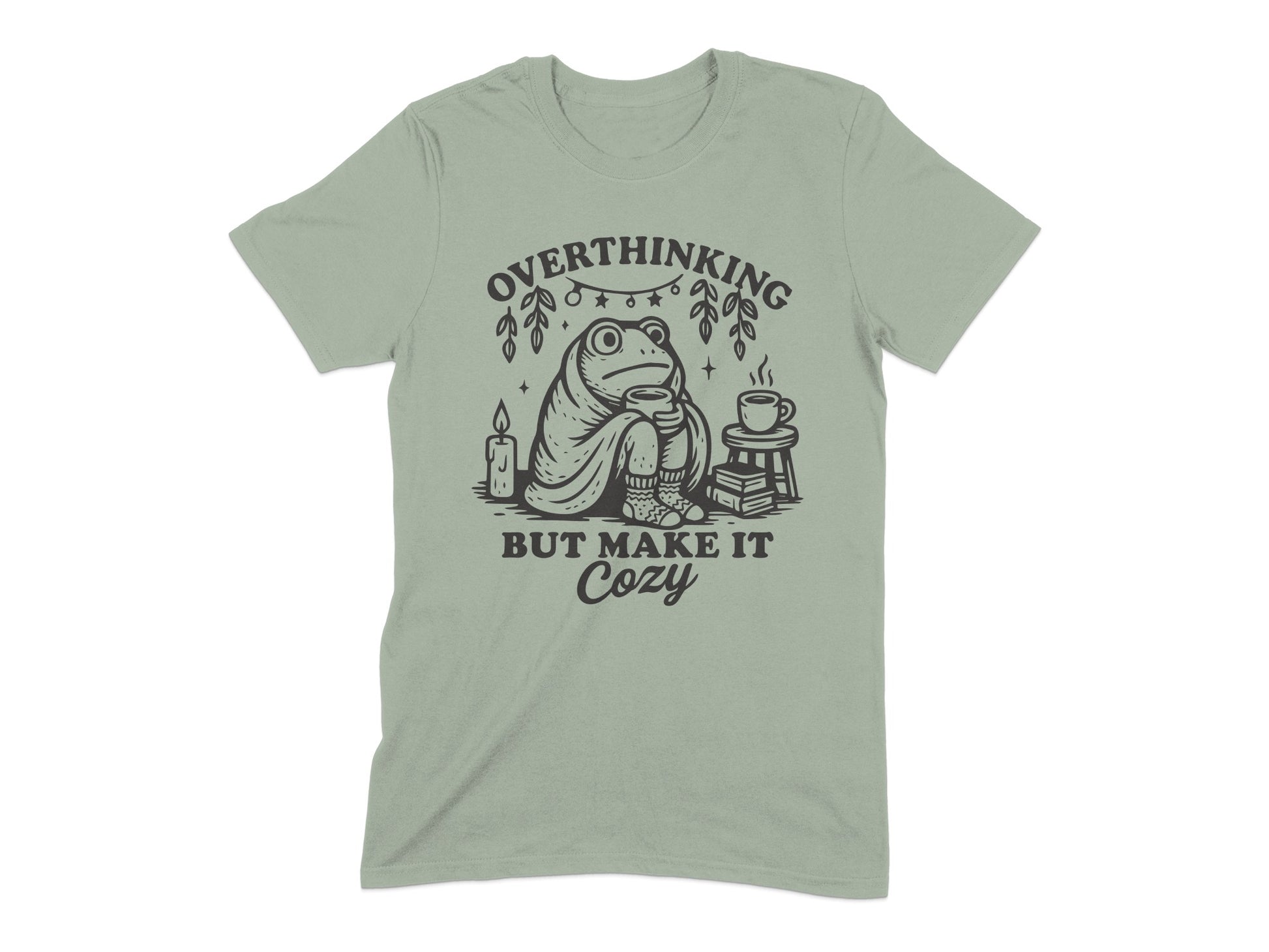 Overthinking But Make It Cozy Printed T-Shirt product type