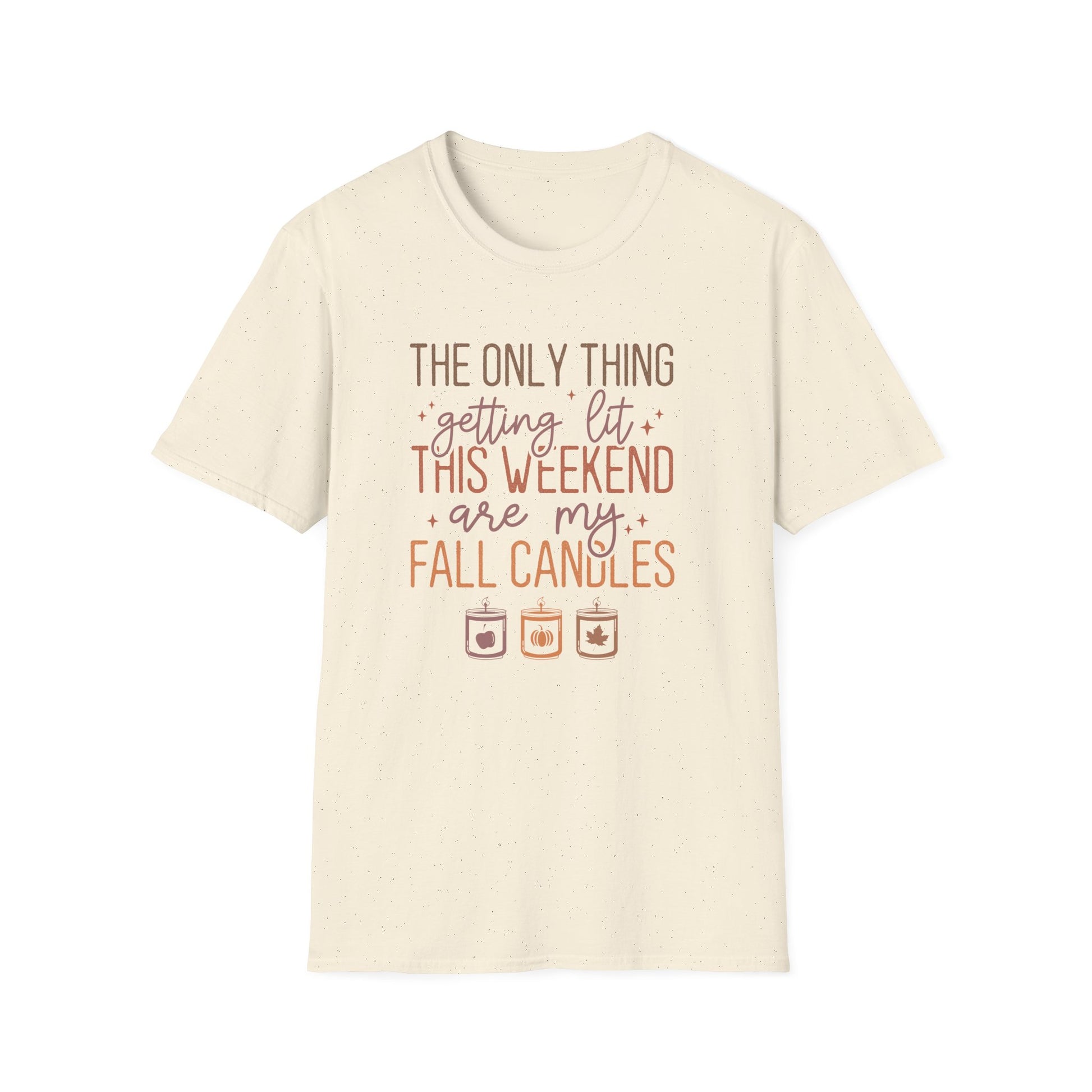 Funny Fall Autumn Aesthetic Unisex Softstyle T-Shirt XS - Plus Size 5X
