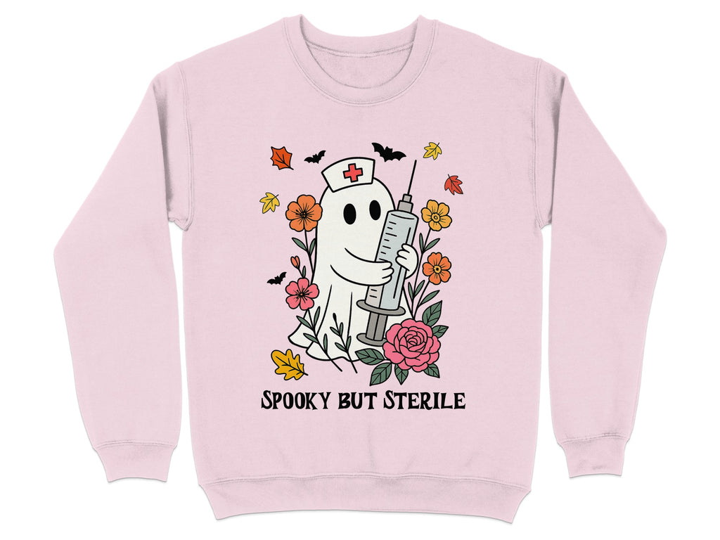Spooky But Sterile Ghost Nurse Themed Sweatshirt