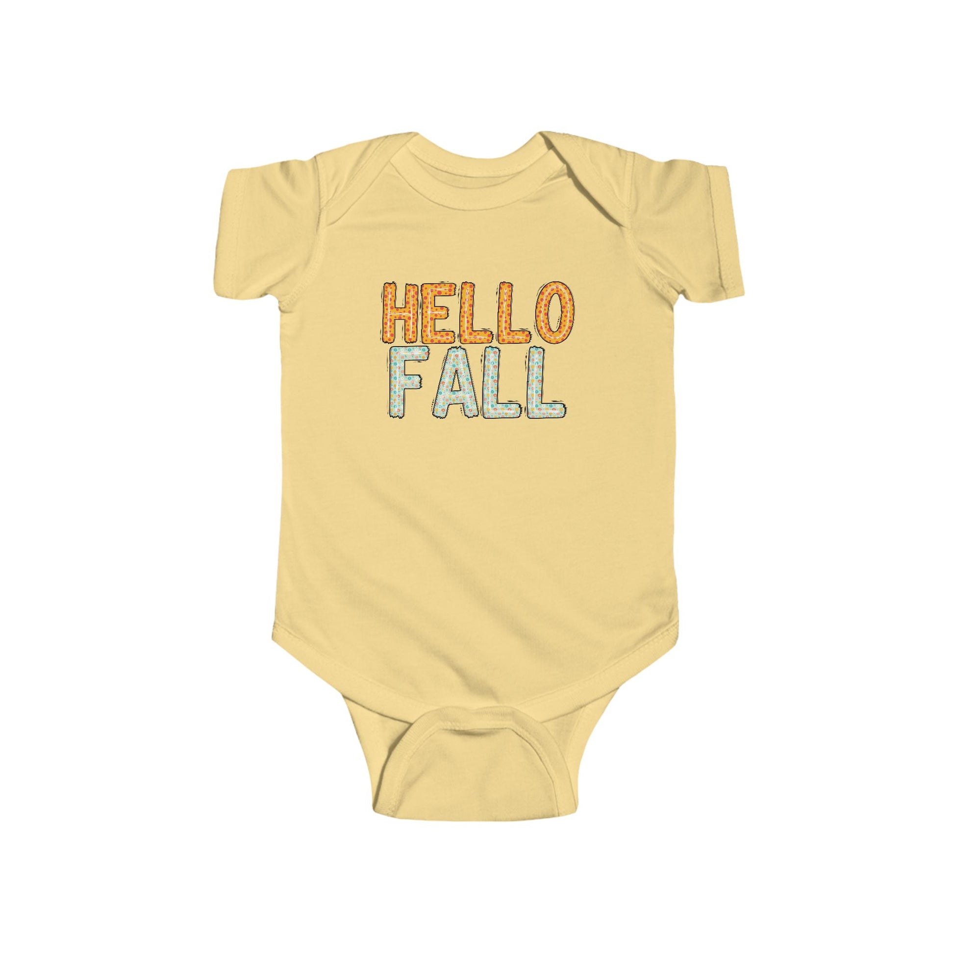 Cute Fall-Themed Infant Bodysuit, Baby Onesie, Seasonal Outfit, Autumn Clothing, Hello Fall Baby Clothing