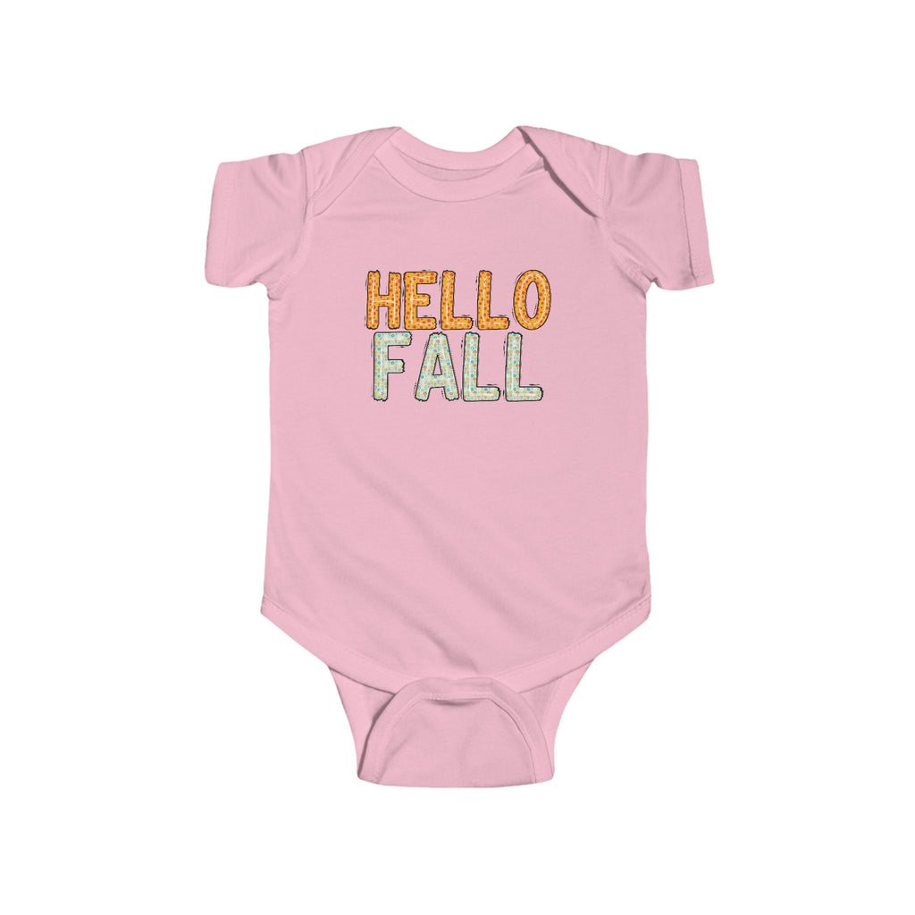 Cute Fall-Themed Infant Bodysuit, Baby Onesie, Seasonal Outfit, Autumn Clothing, Hello Fall Baby Clothing