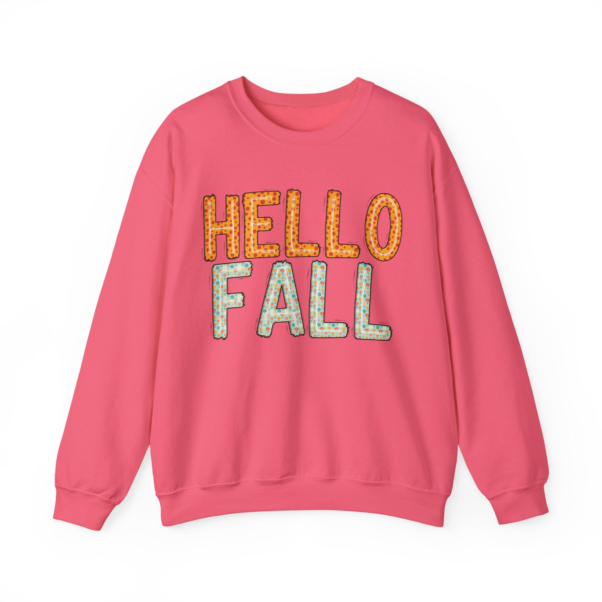 Hello Fall Cute Autumn Sweatshirt - Holiday or Seasonal Design XS-5X