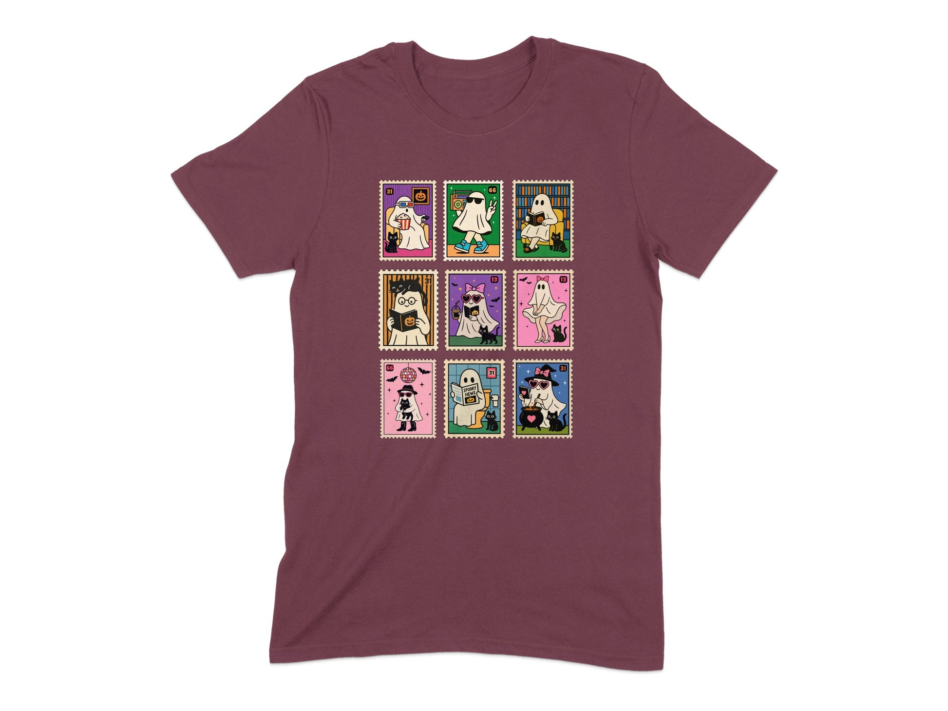 Nine Cartoon Patches Panel Design T-shirt product