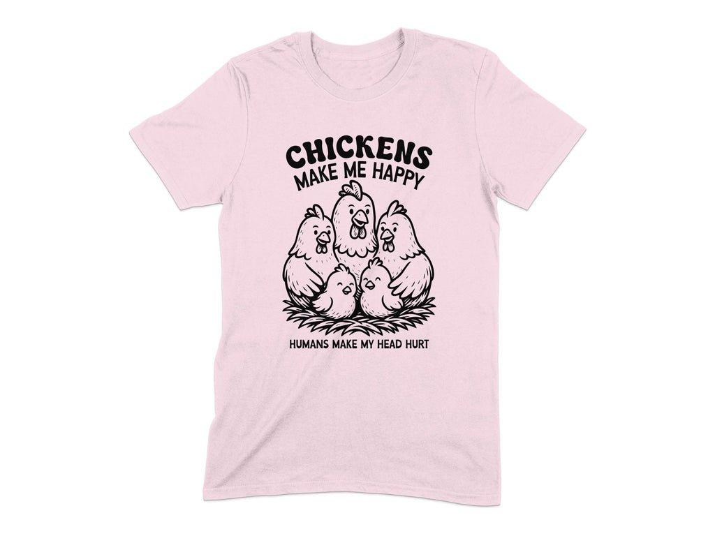 Chickens Make Me Happy Funny Graphic Tee product type
