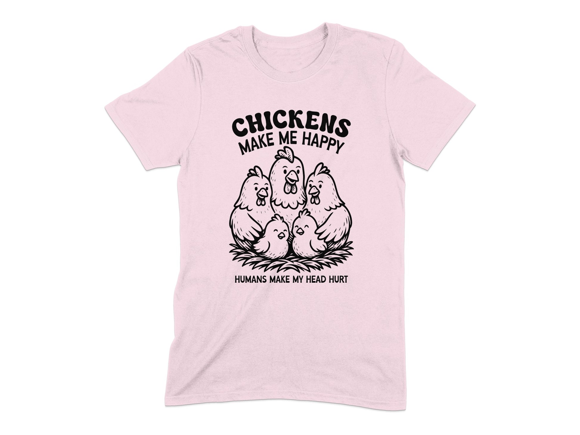Chickens Make Me Happy Funny Graphic Tee product type