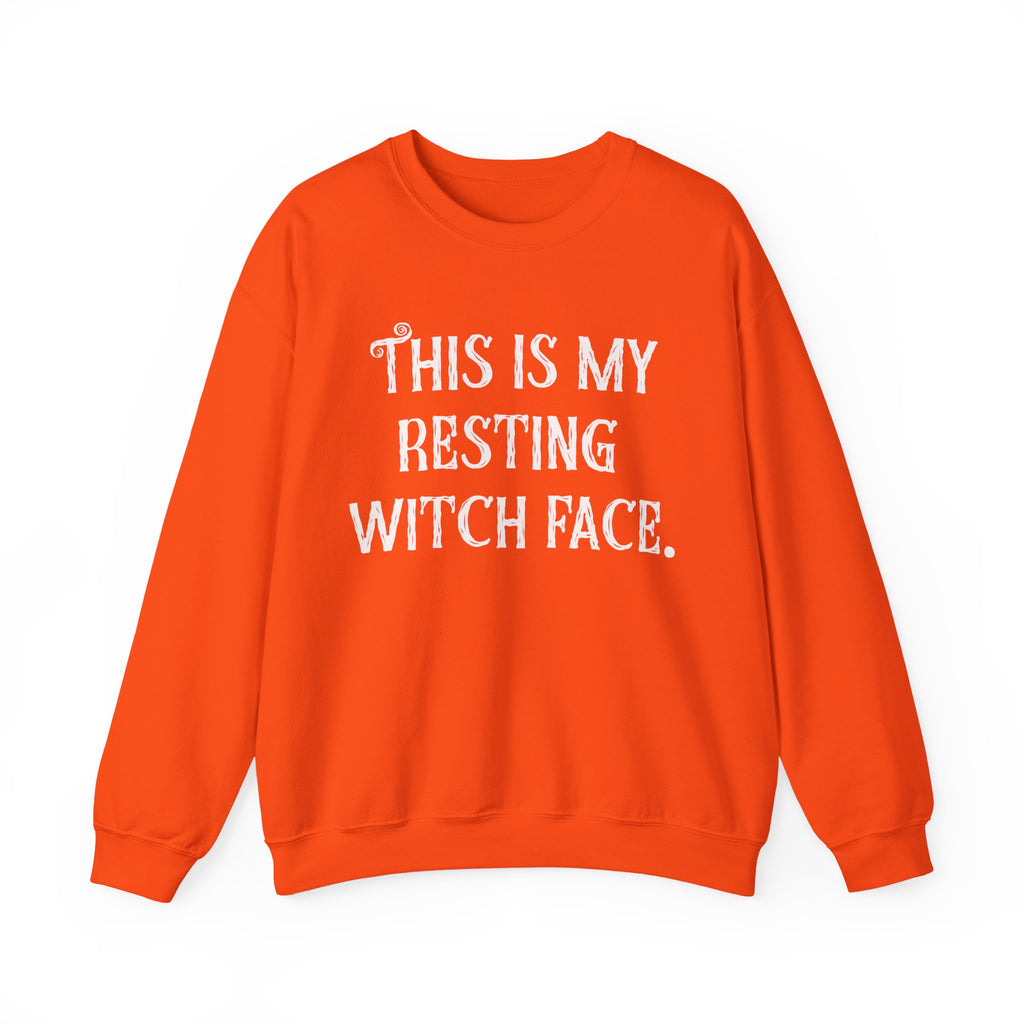 Resting Witch Face Funny Halloween Sweatshirt Unisex Crewneck