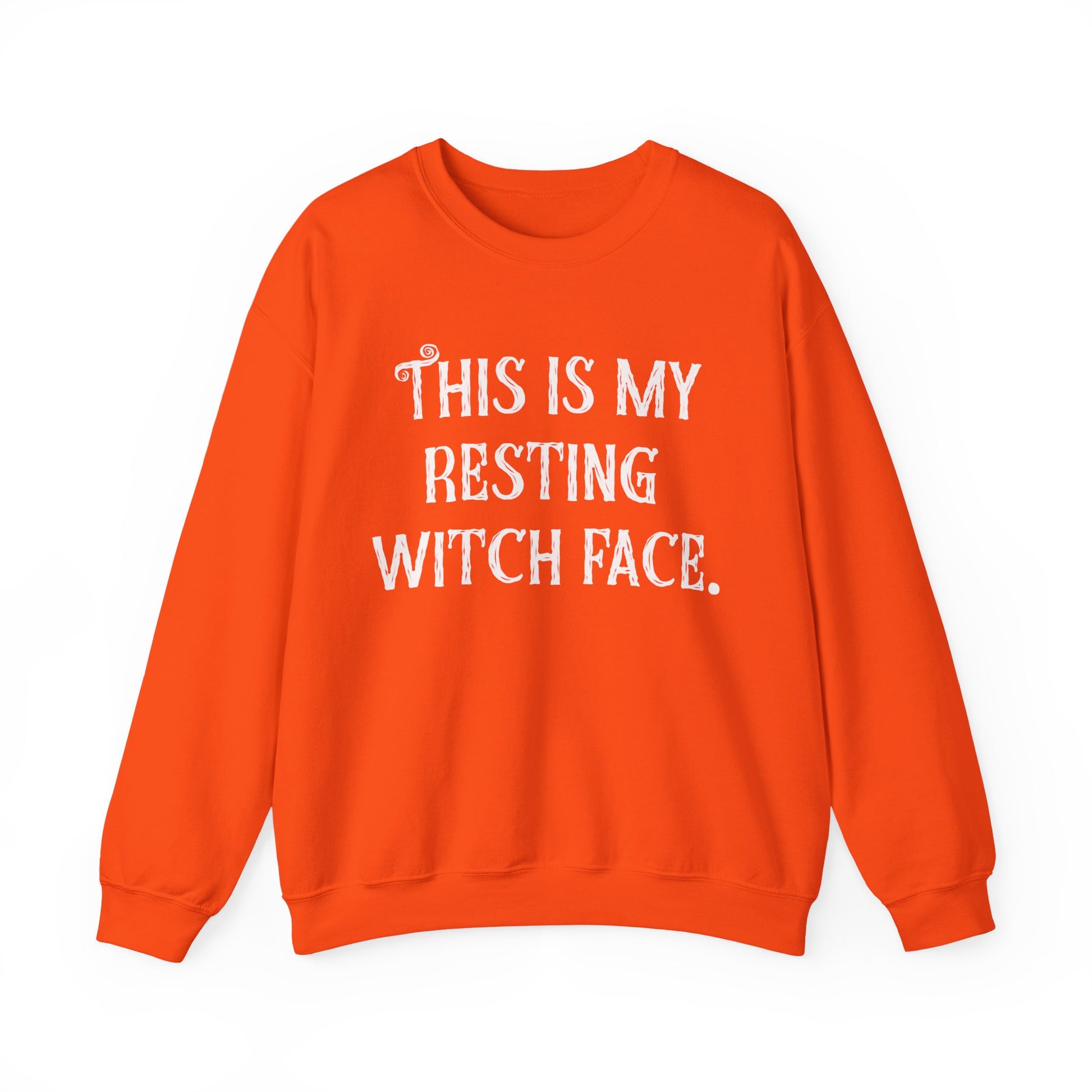 Resting Witch Face Funny Halloween Sweatshirt Unisex Crewneck