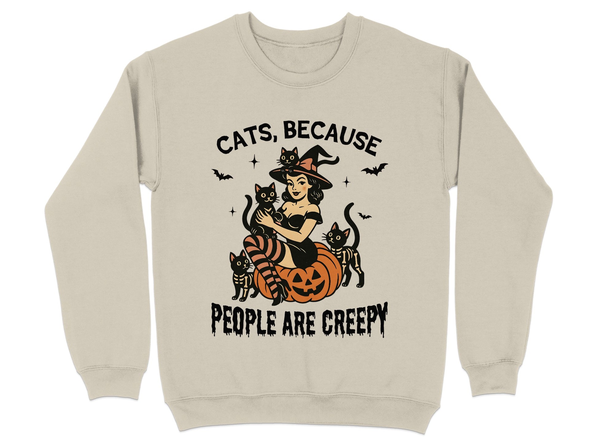 Cats Because People Are Creepy Sweatshirt product