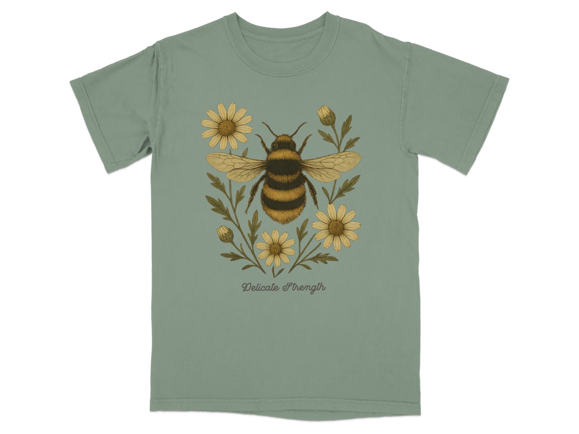 Delicate Strength Bee and Flowers Graphic T-Shirt product type