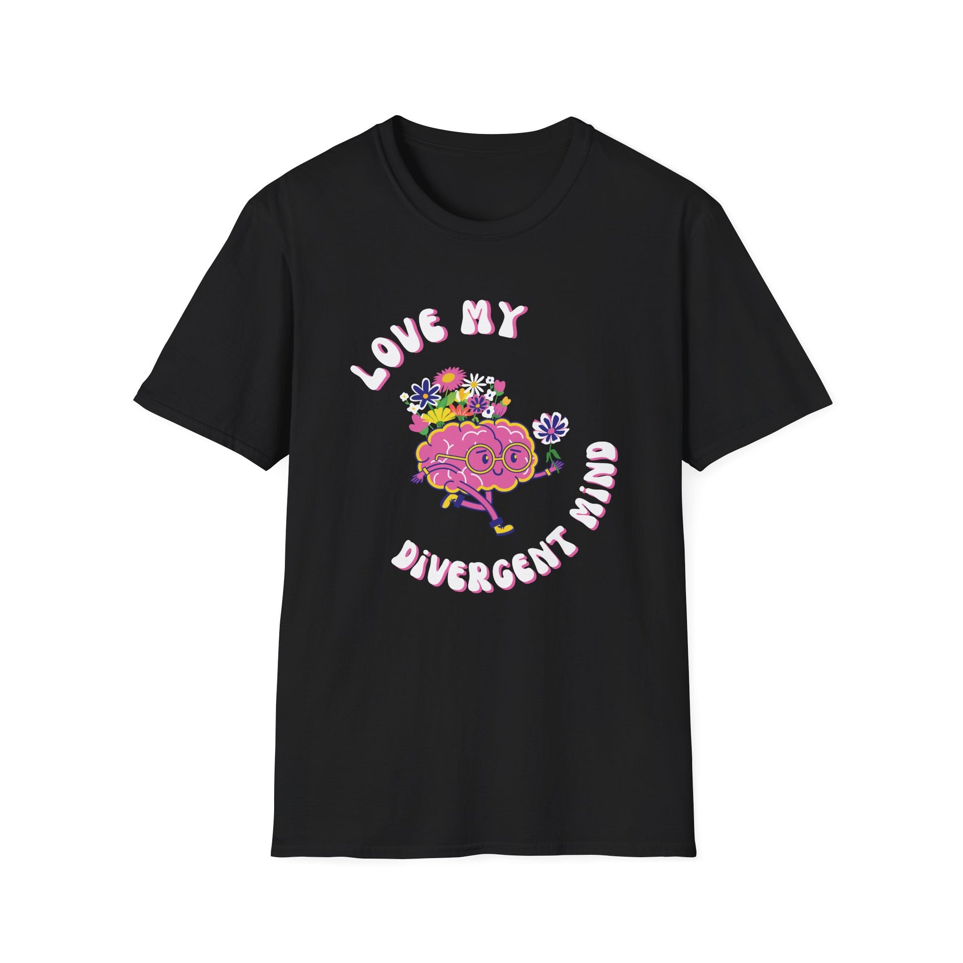 Divergent Mind Celebrate NeuroDiversity NeuroSpicy ADHD Brain Tee
