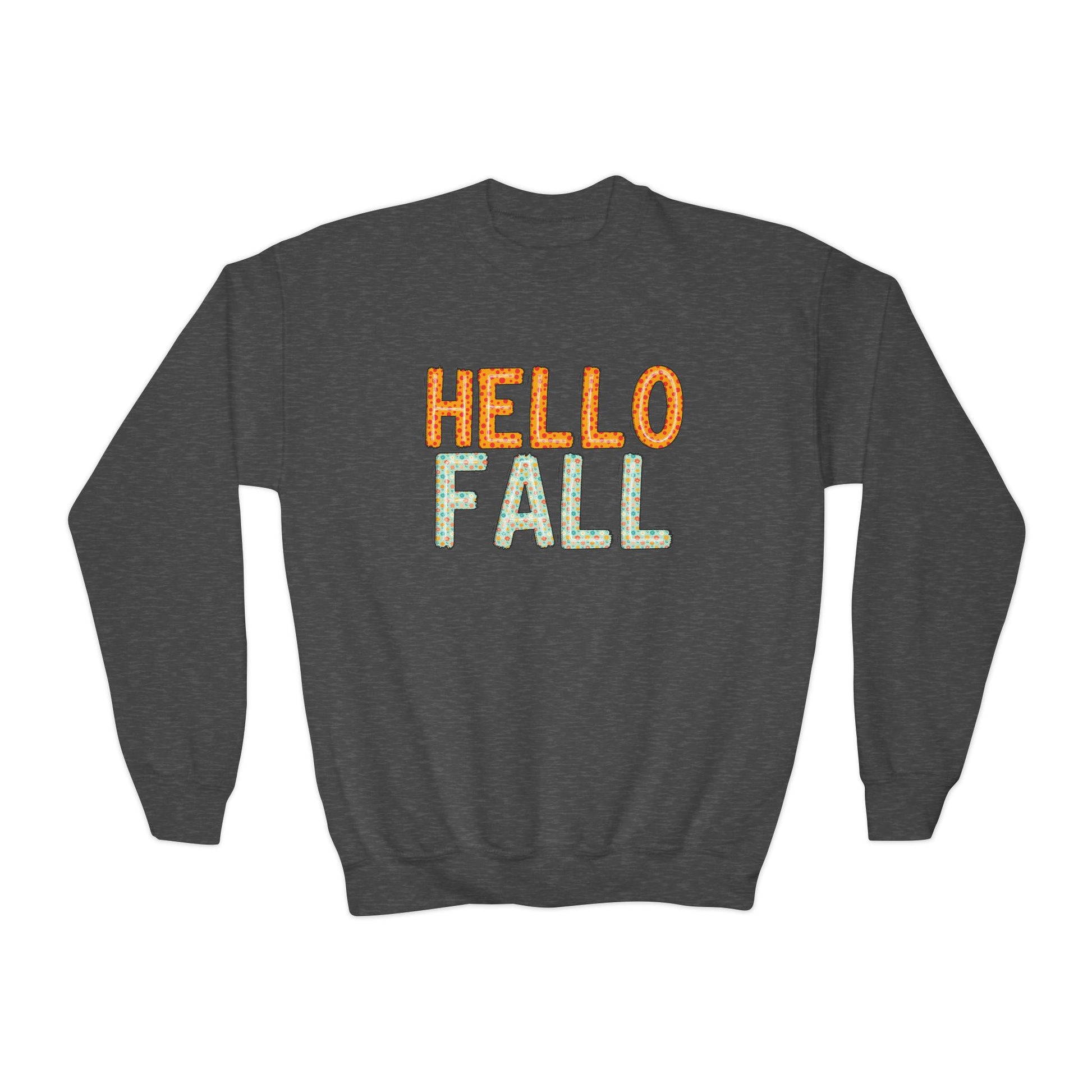 Youth Hello Fall Cute Autumn T-Shirt - Holiday or Seasonal Design XS-5X