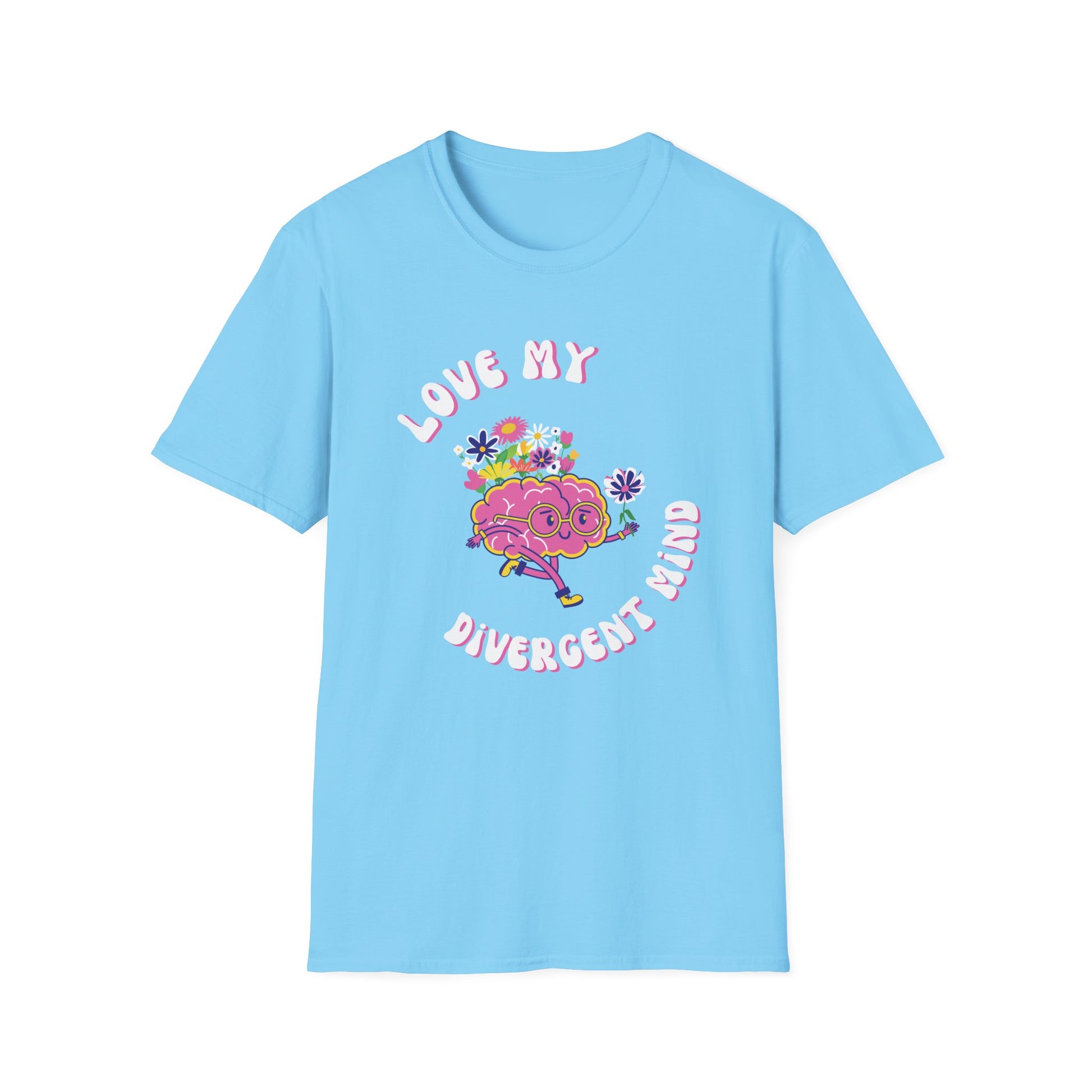 Divergent Mind Celebrate NeuroDiversity NeuroSpicy ADHD Brain Tee