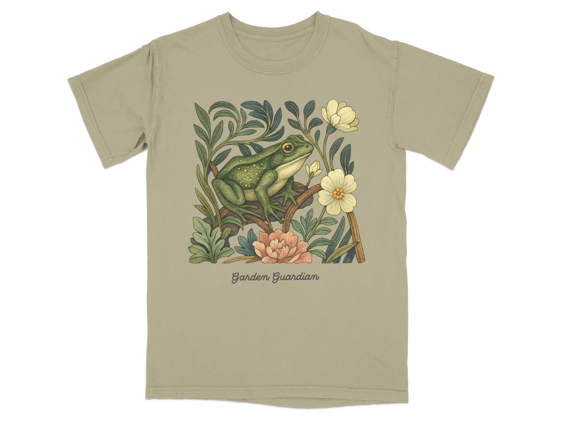 Garden Guardian Frog Graphic T-Shirt product type