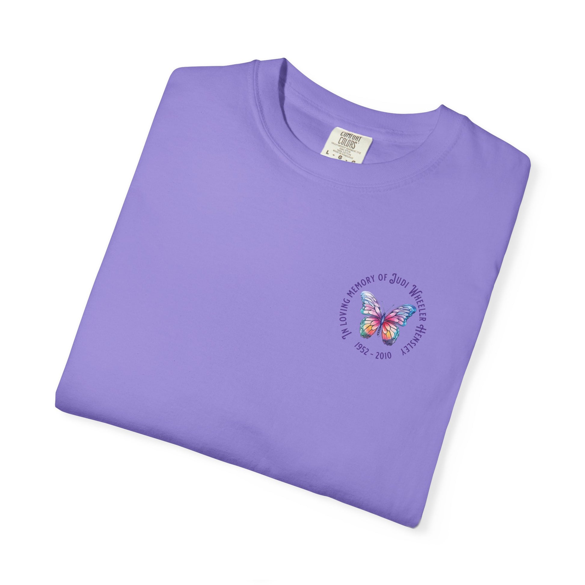 Judi's Butterflies Tribute T-Shirt, Unisex Comfort Colors Tee