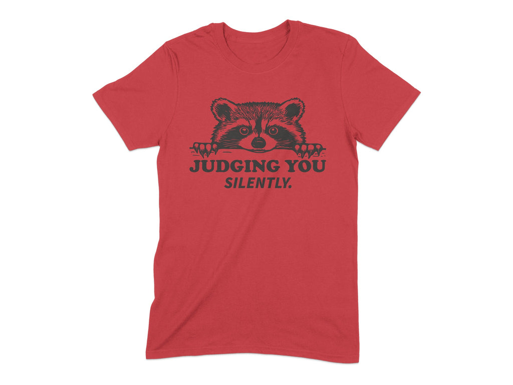 Judging You Silently Raccoon Graphic Tee product type
