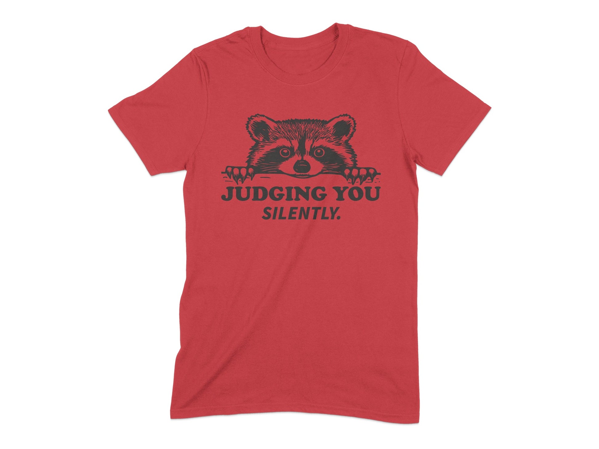 Judging You Silently Raccoon Graphic Tee product type