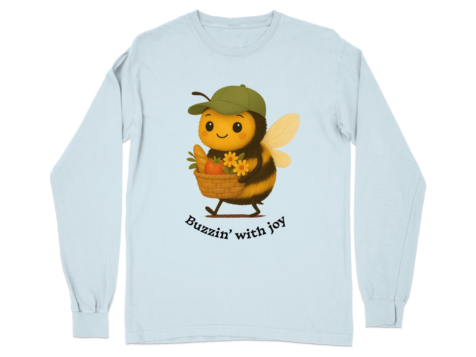 Buzzin' with joy bee graphic long sleeve shirt product