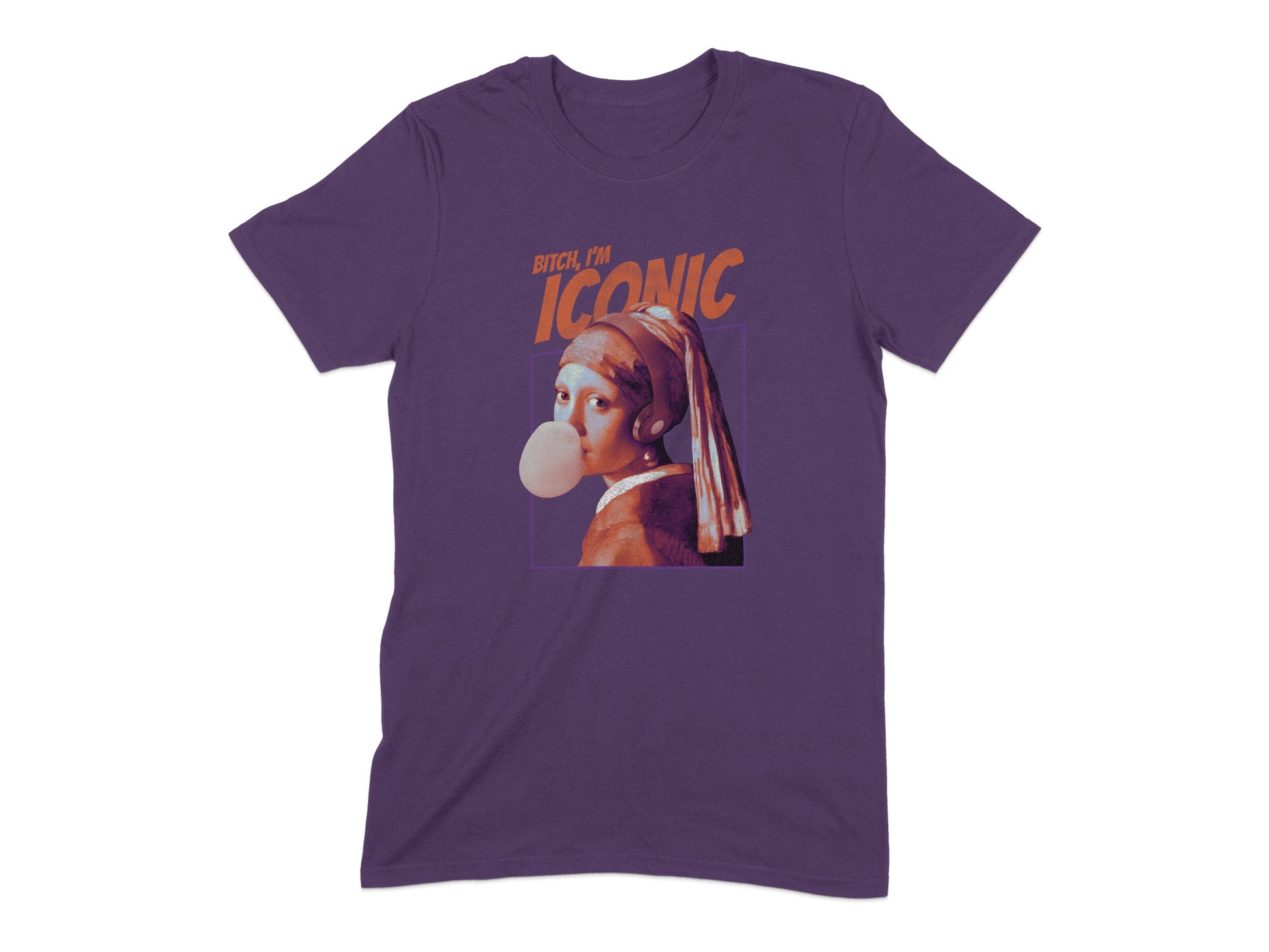 Bitch I'm Iconic Girl with Bubblegum Graphic Shirt product
