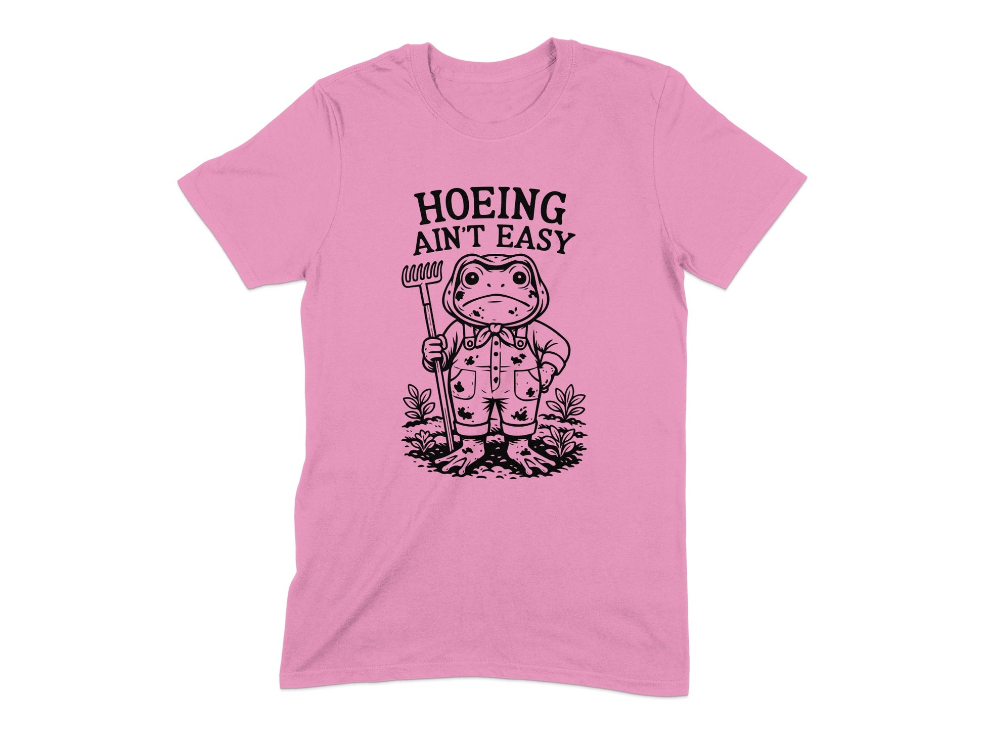 Hoeing Ain't Easy Frog Graphic T-Shirt product type