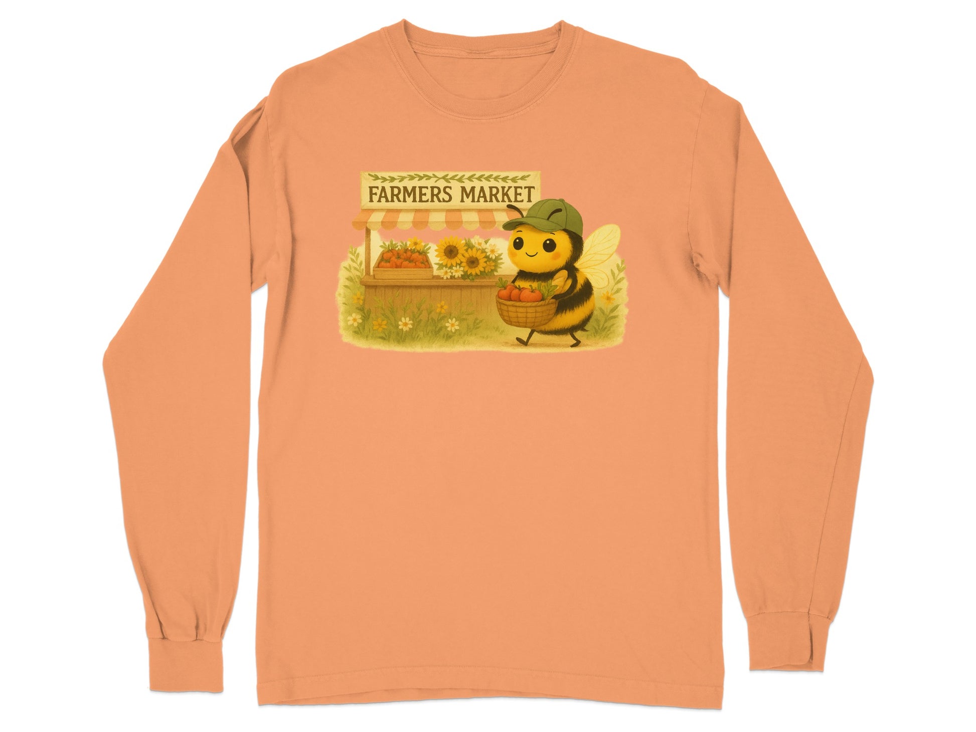 Farmers Market Bee Graphic Long Sleeve Shirt product