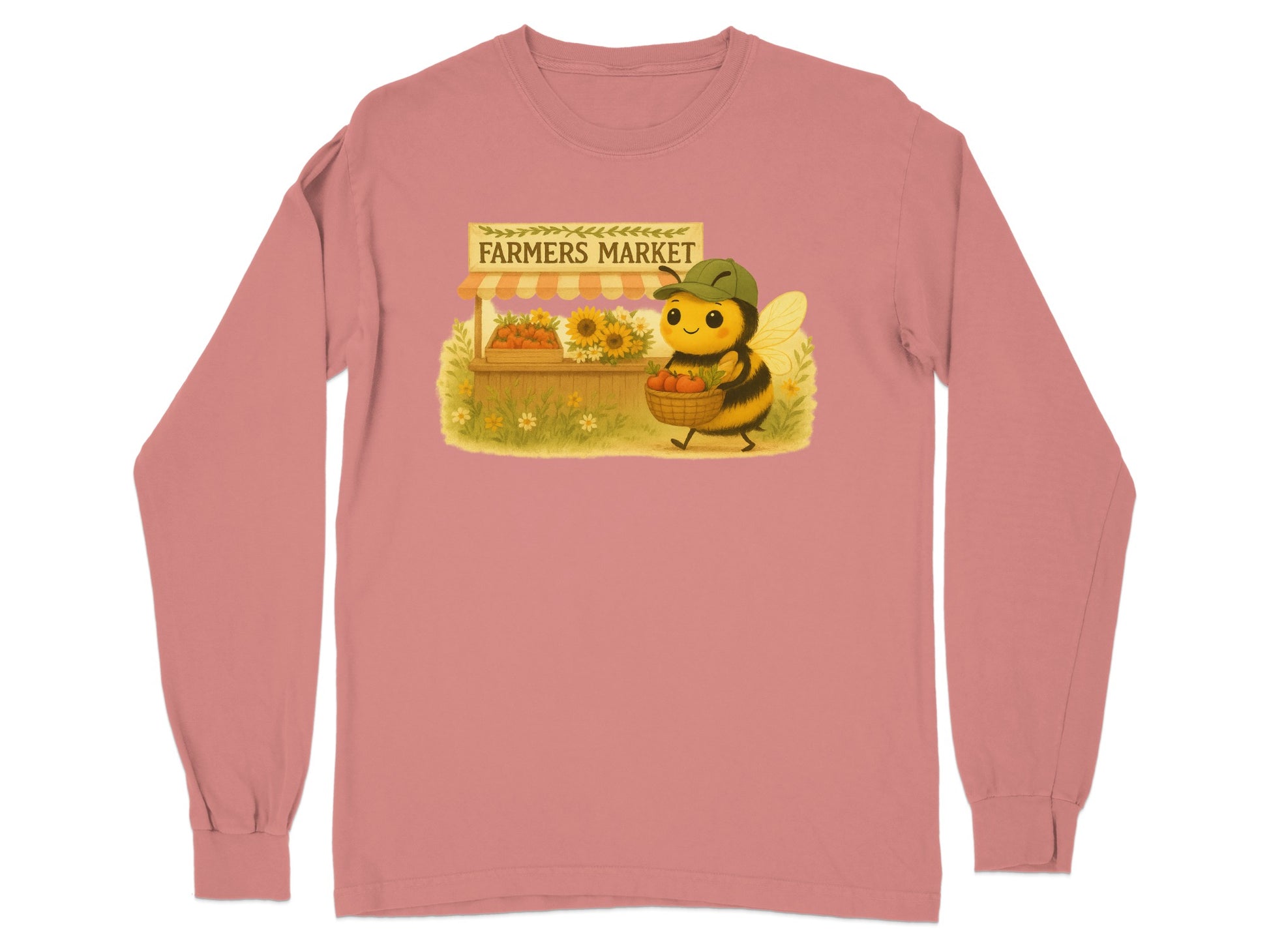 Cute Farmers Market Bee Long Sleeve Shirt product type